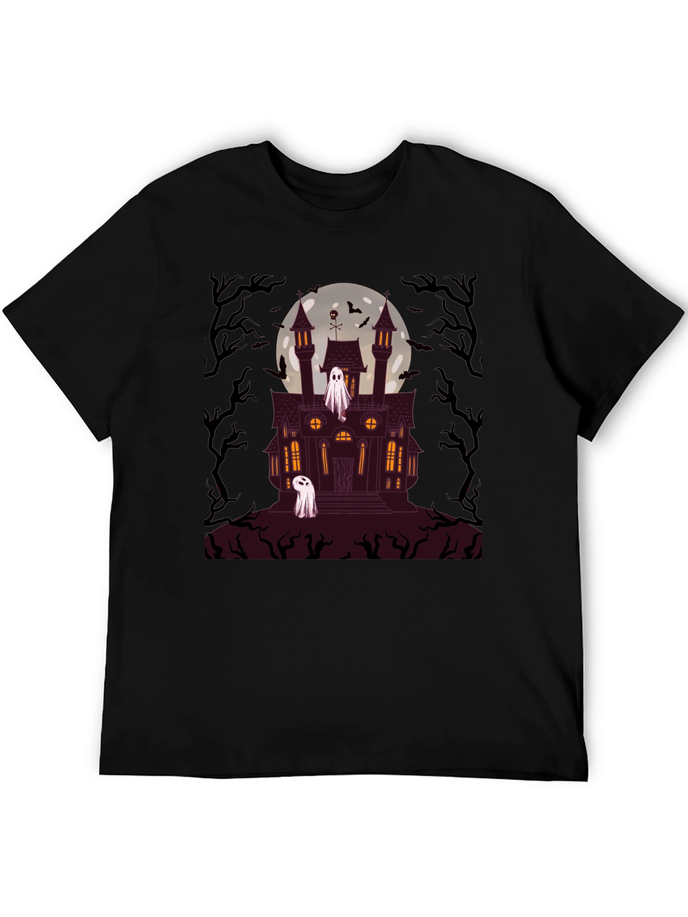 Spooky Halloween House Graphic T-Shirt