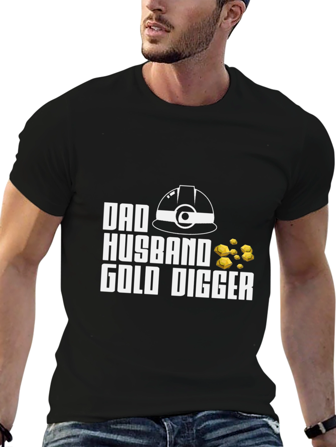 Dad Husband Gold Digger Graphic T-Shirt