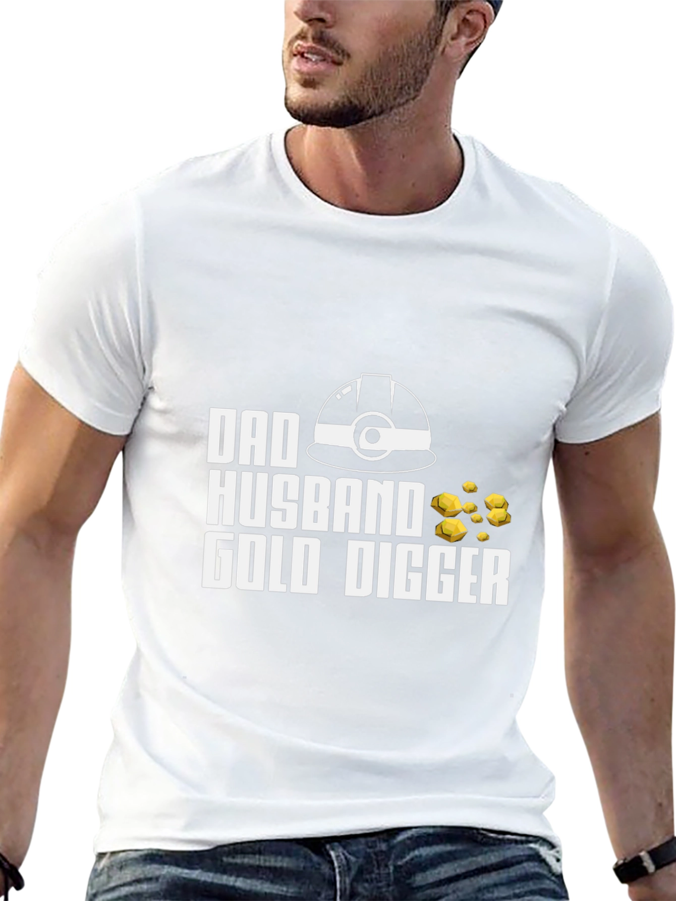 Dad Husband Gold Digger Graphic T-Shirt