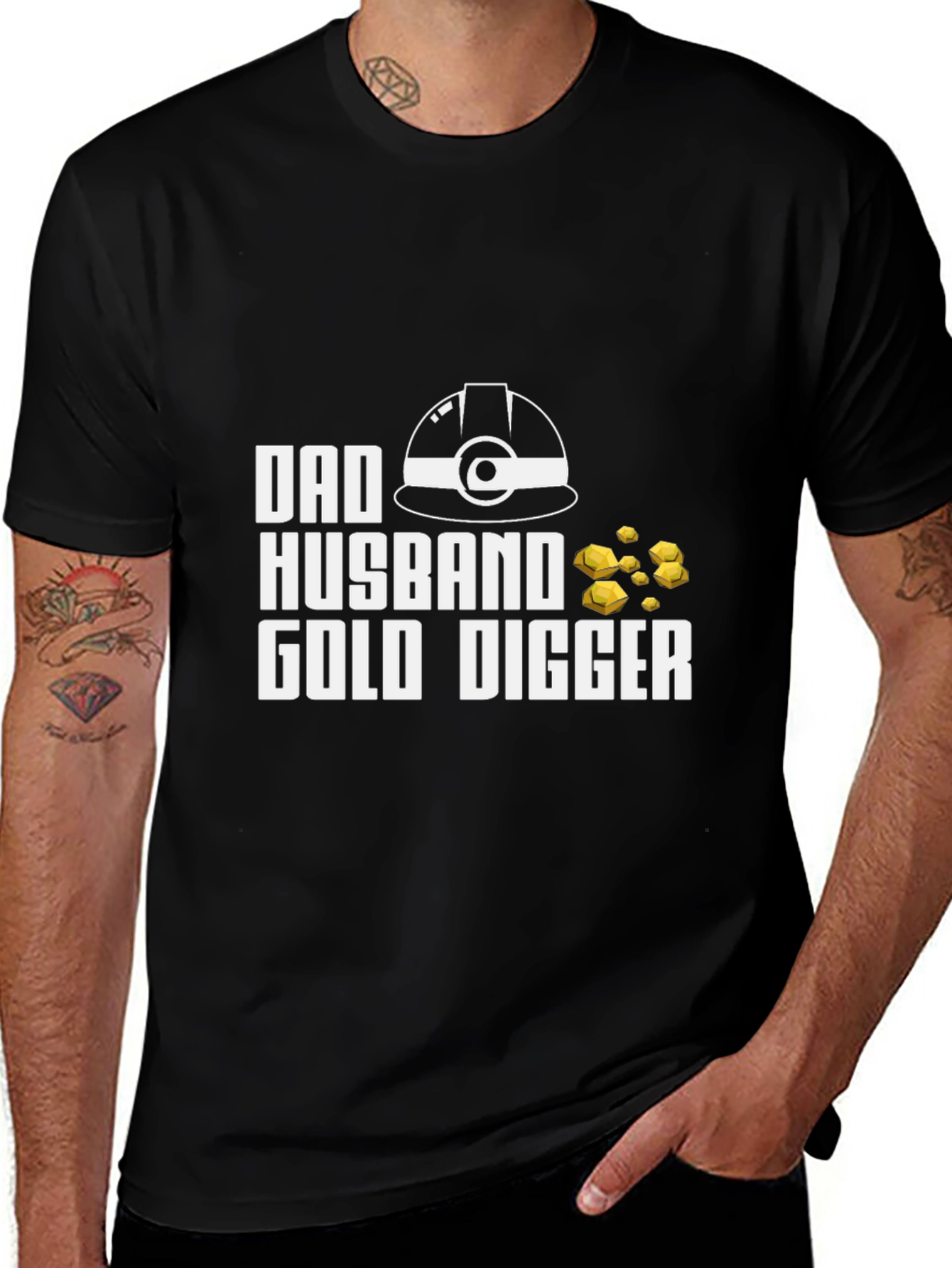 Dad Husband Gold Digger Graphic T-Shirt