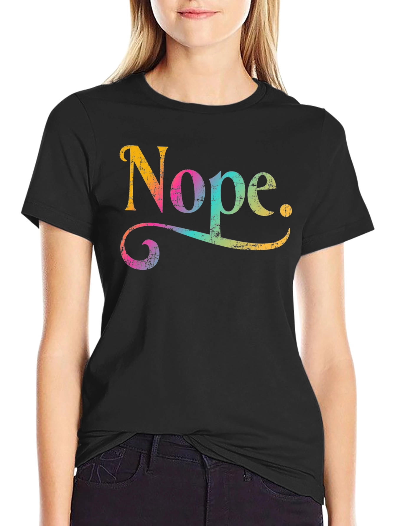 Nope Graphic Tee - Trendy Casual Wear