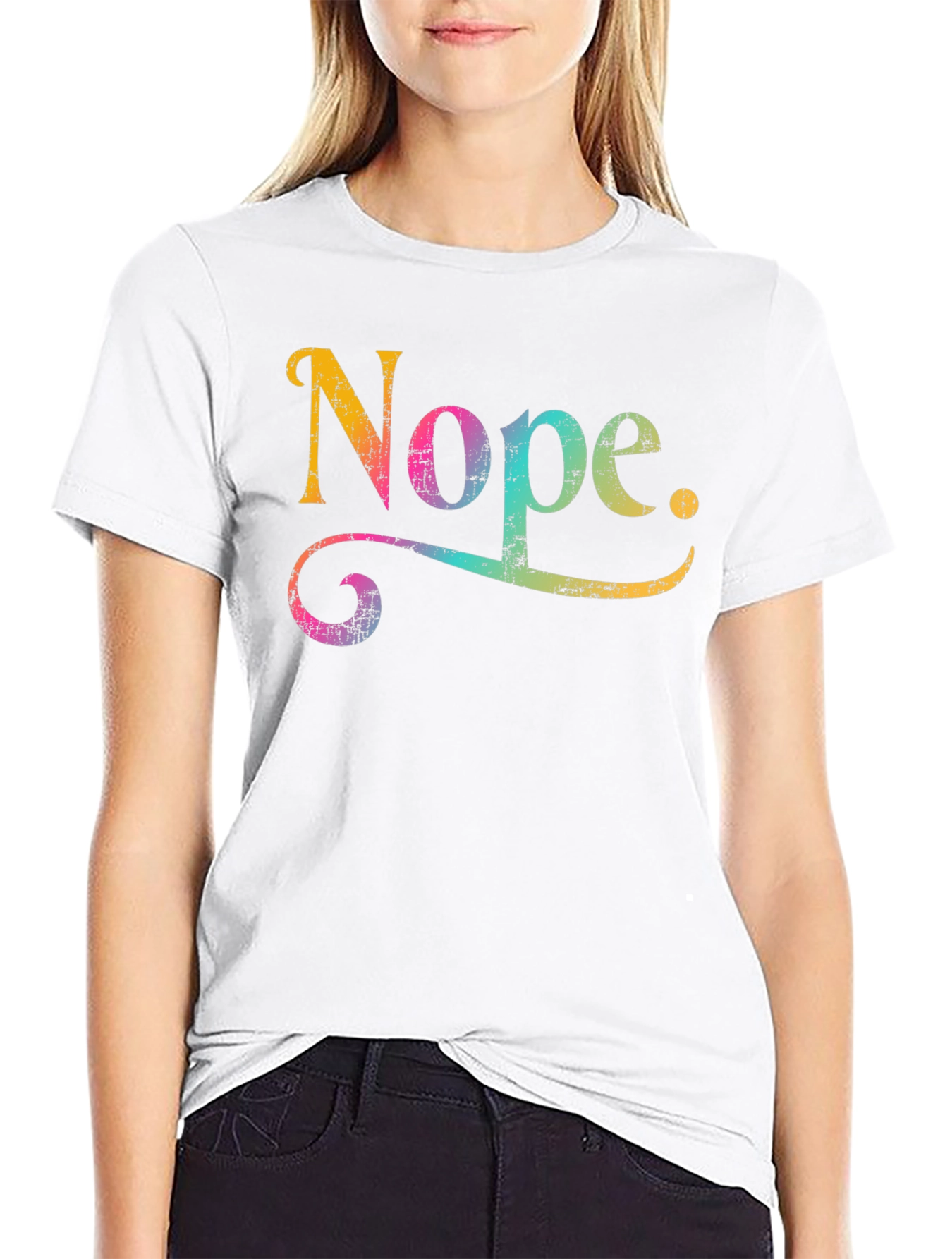 Nope Graphic Tee - Trendy Casual Wear