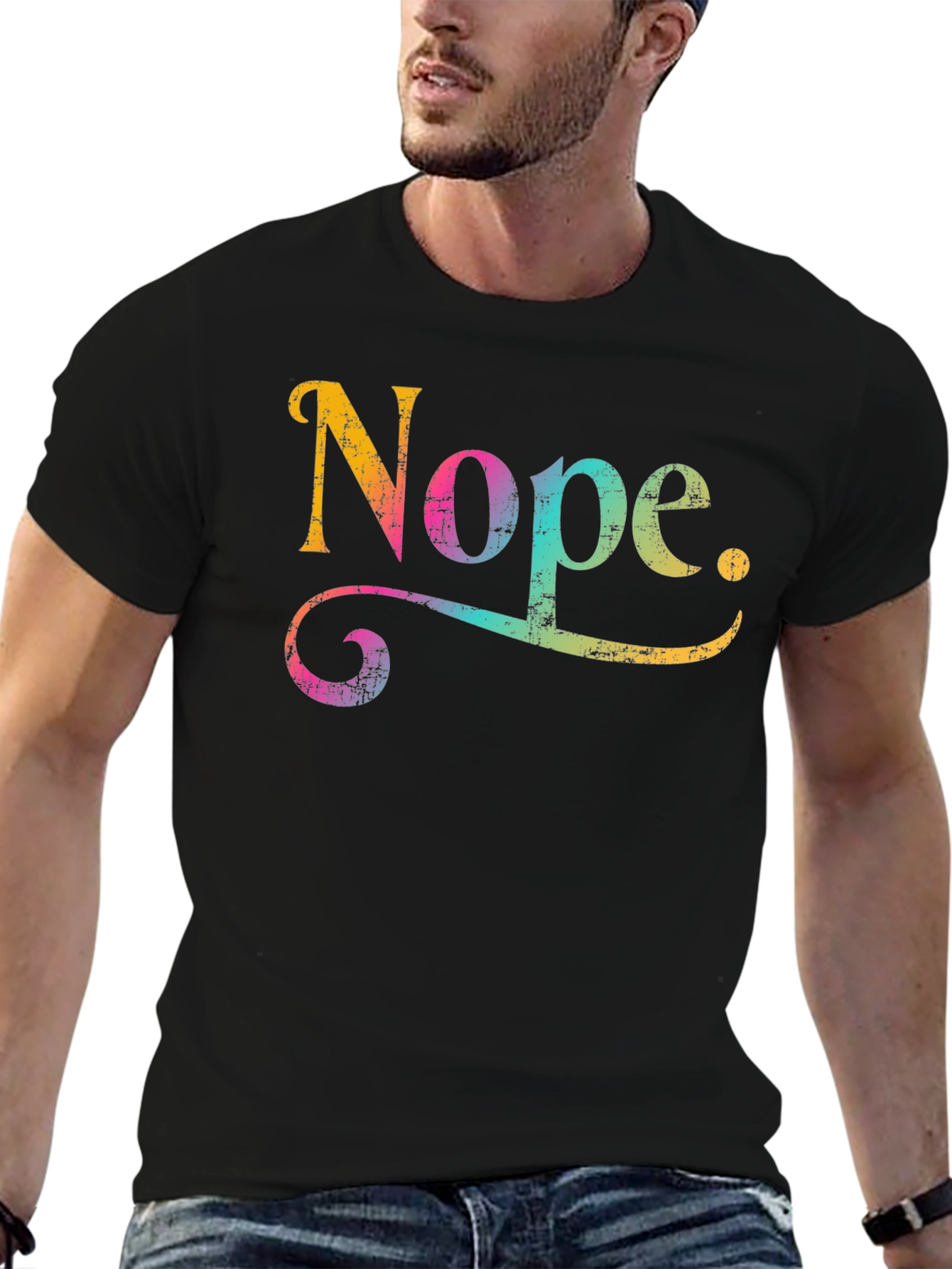 Nope Graphic Tee - Trendy Casual Wear
