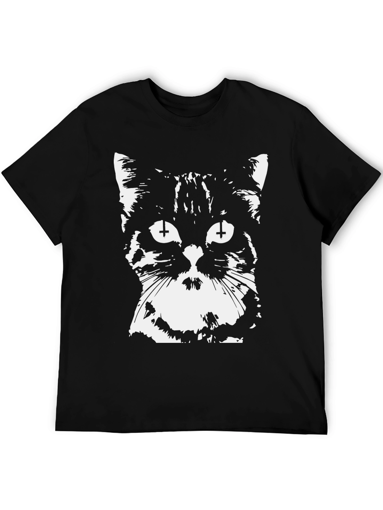 Inverted Cross Cat Graphic T-Shirt