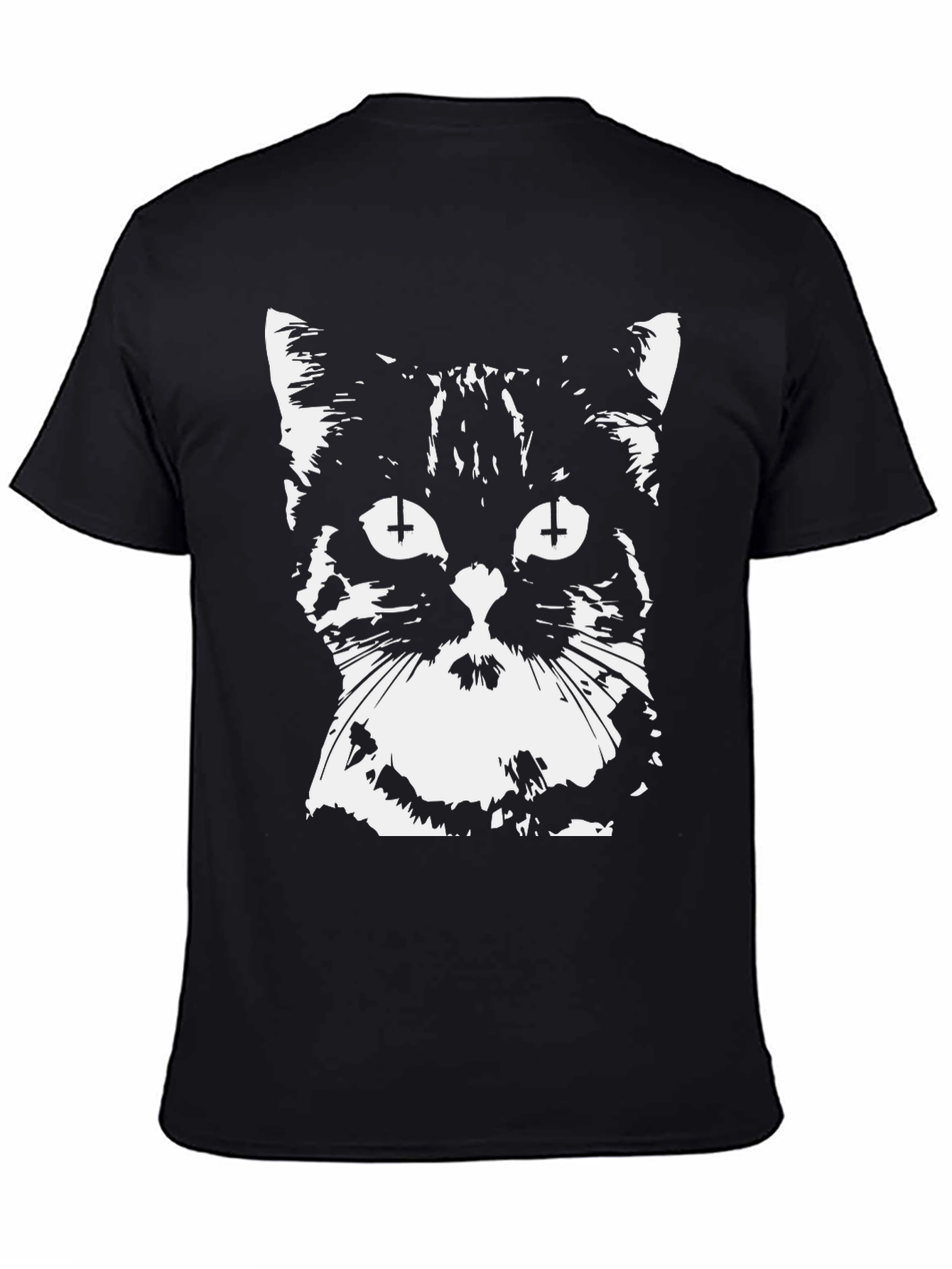 Inverted Cross Cat Graphic T-Shirt