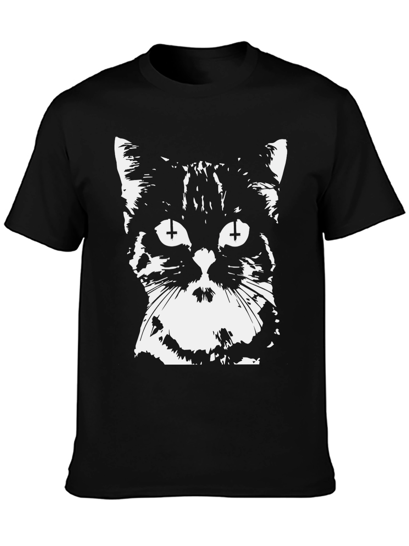 Inverted Cross Cat Graphic T-Shirt