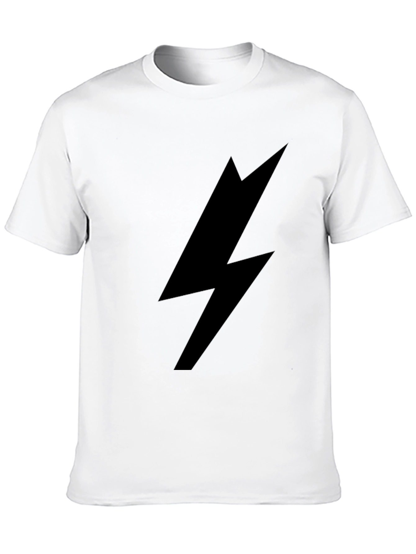 Black Lightning Bolt Graphic T-Shirt