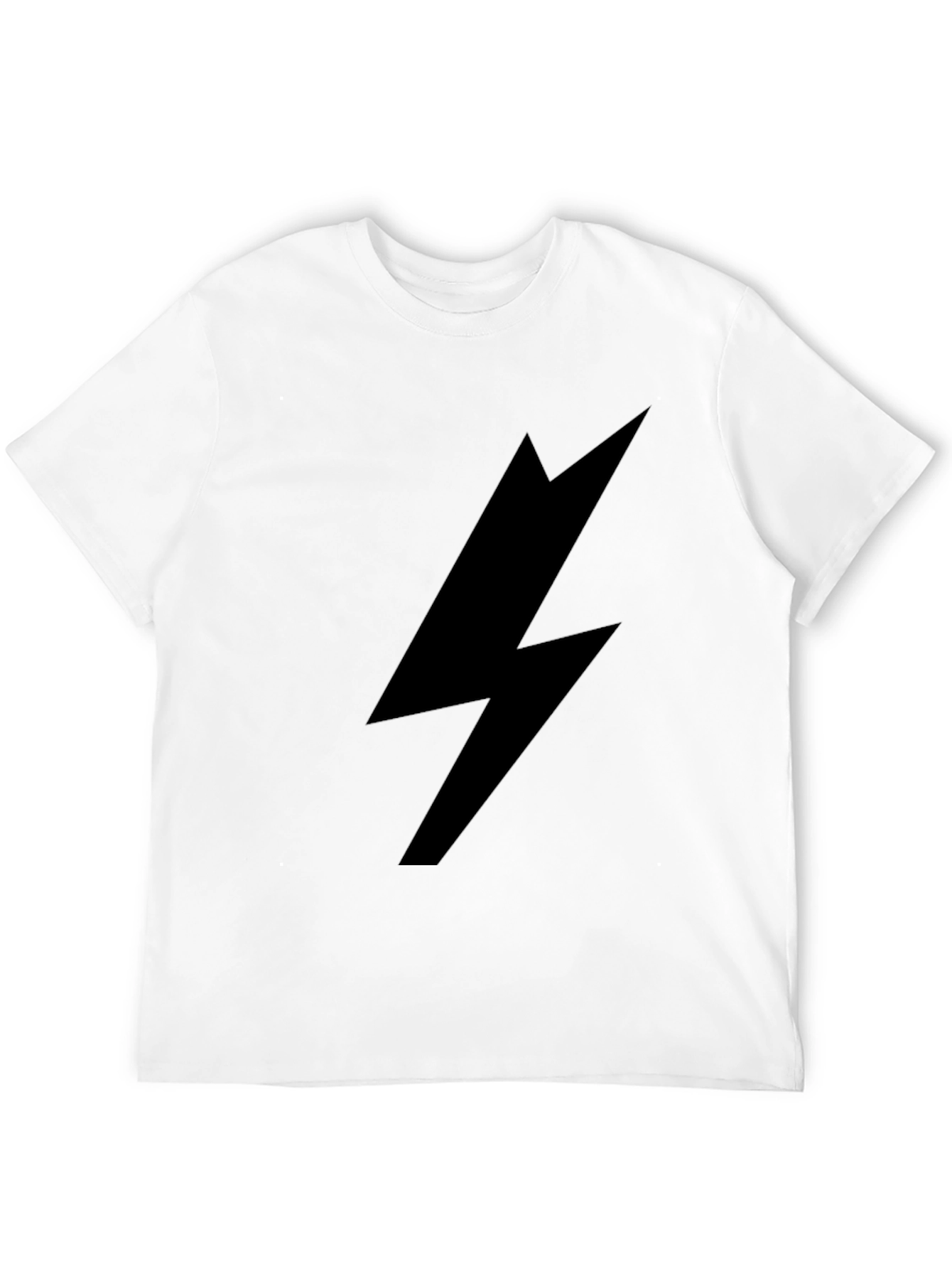 Black Lightning Bolt Graphic T-Shirt