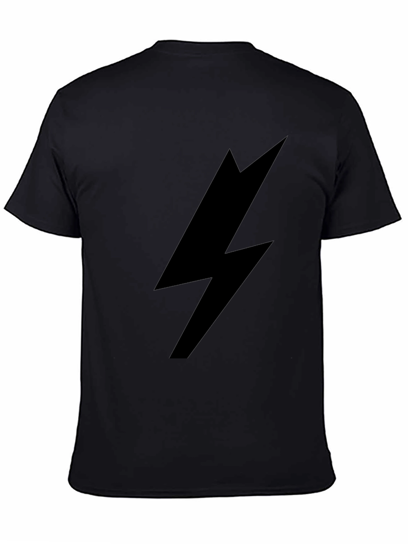 Black Lightning Bolt Graphic T-Shirt