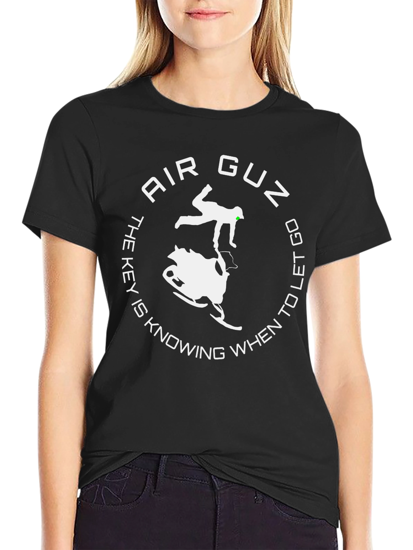 Air Guz T-Shirt Snowmobile Key to Let Go Black
