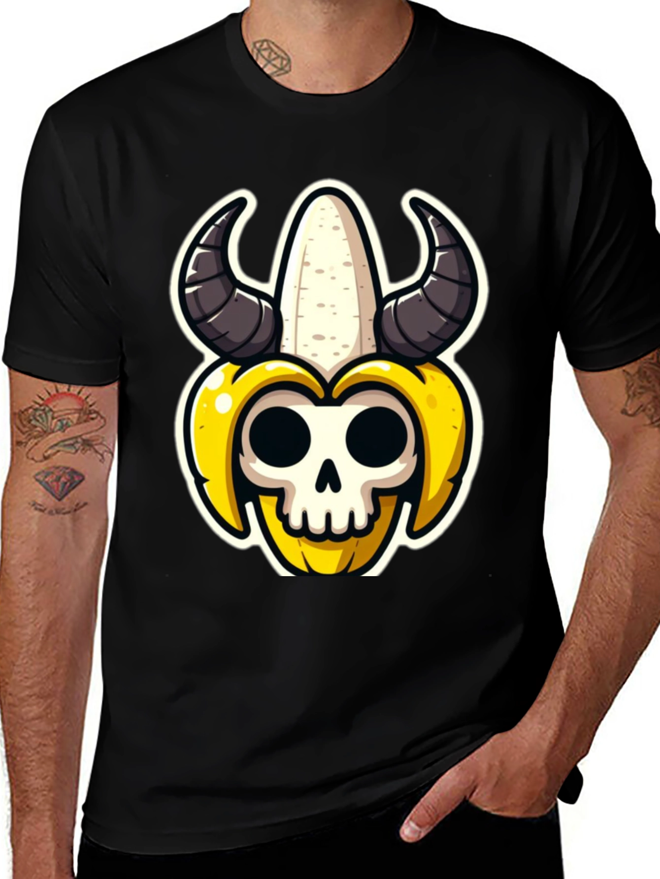 Banana Skull Graphic Tee