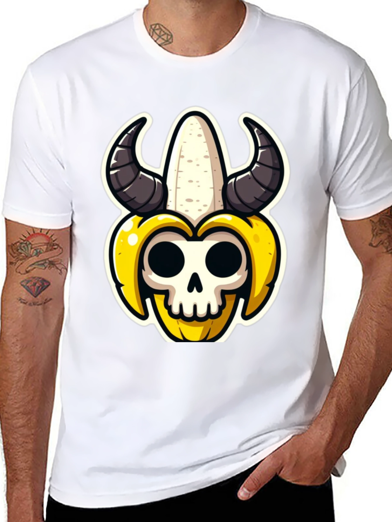 Banana Skull Graphic Tee