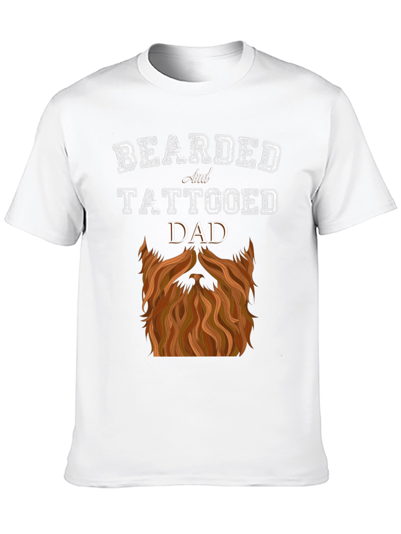 Bearded and Tattooed Dad Graphic T-Shirt