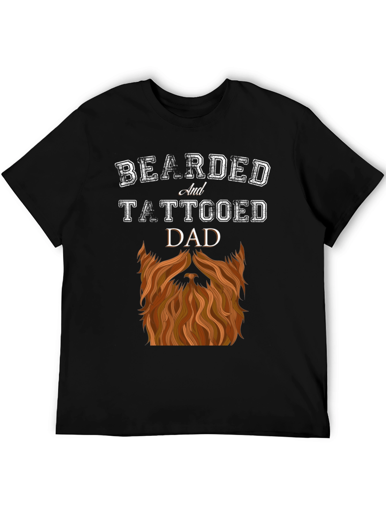 Bearded and Tattooed Dad Graphic T-Shirt