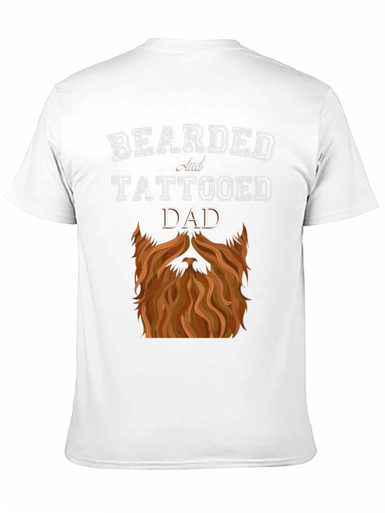Bearded and Tattooed Dad Graphic T-Shirt