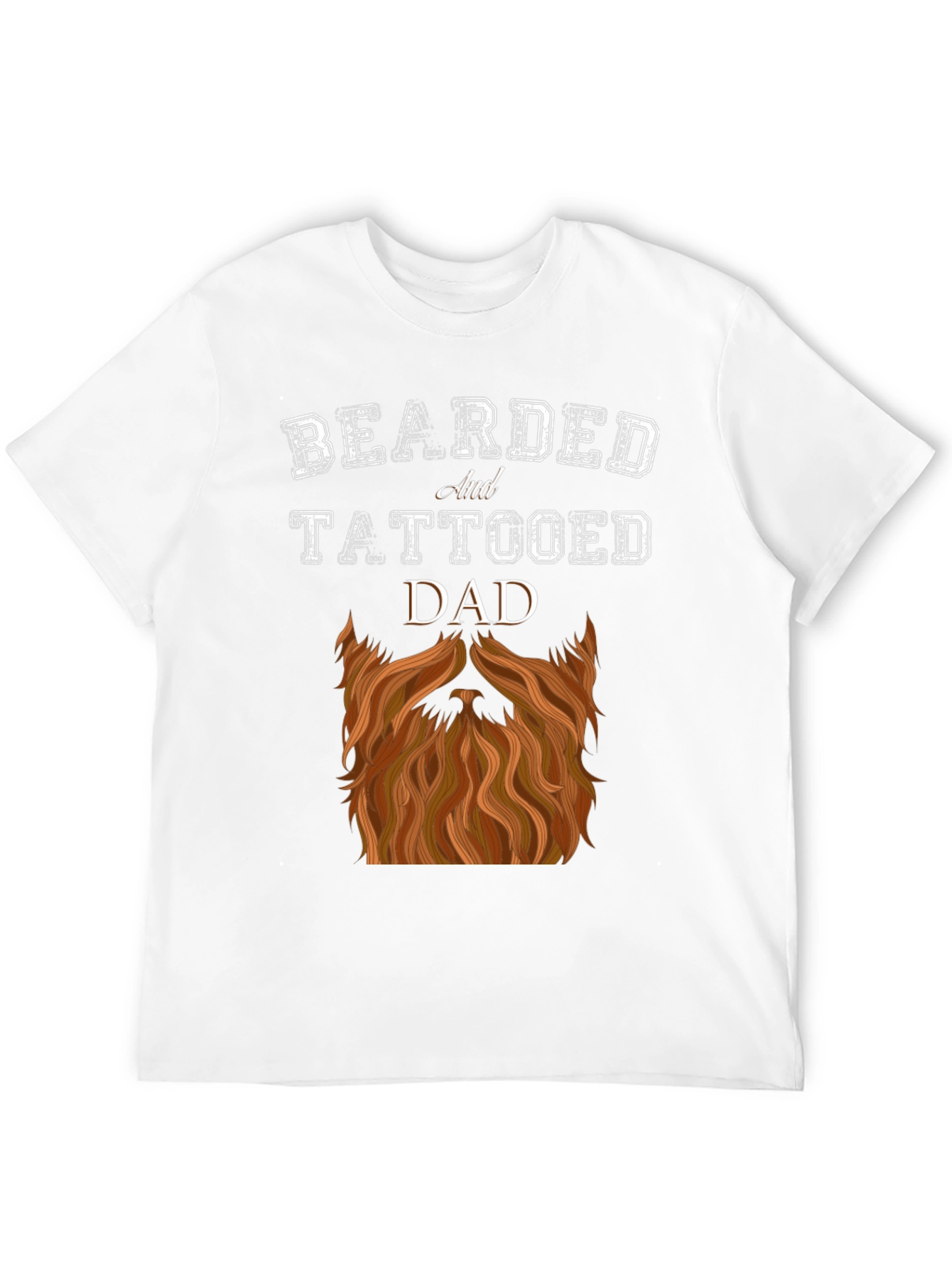 Bearded and Tattooed Dad Graphic T-Shirt