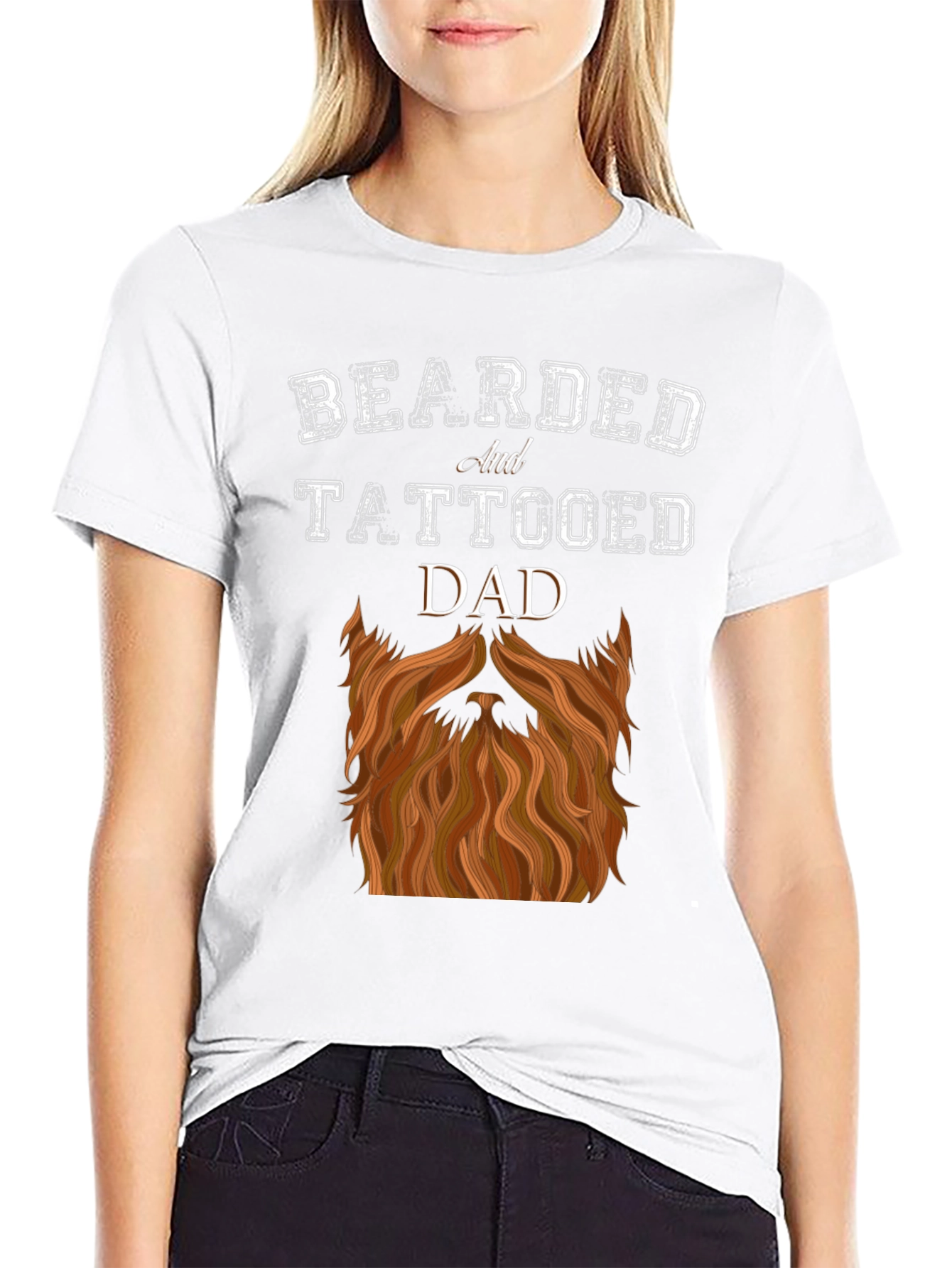 Bearded and Tattooed Dad Graphic T-Shirt