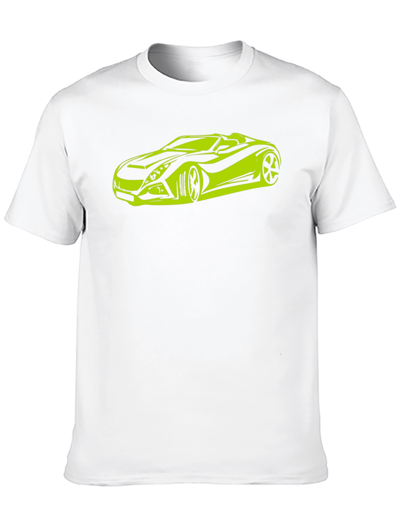 Sleek Car Graphic Tee - Black Cotton