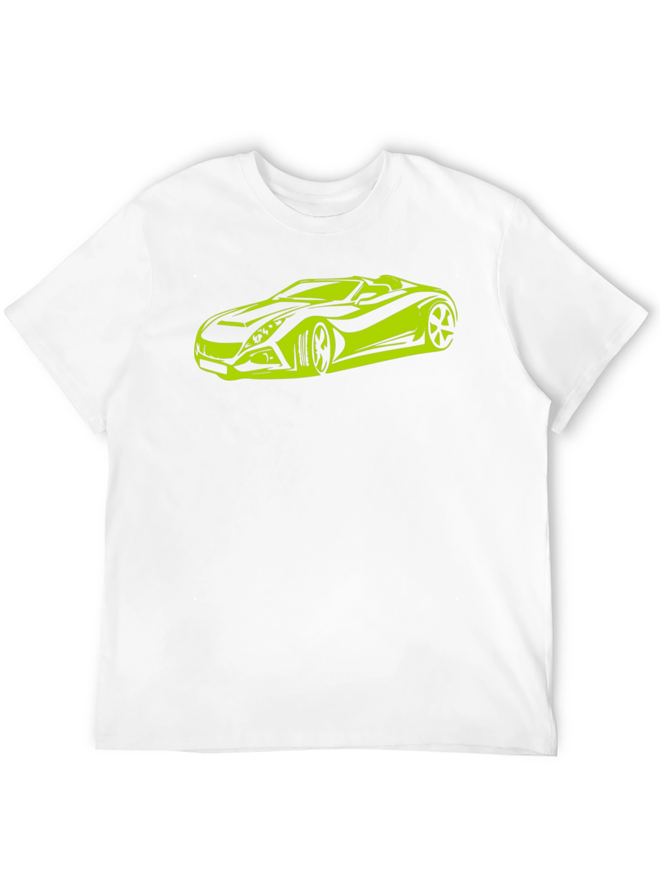 Sleek Car Graphic Tee - Black Cotton
