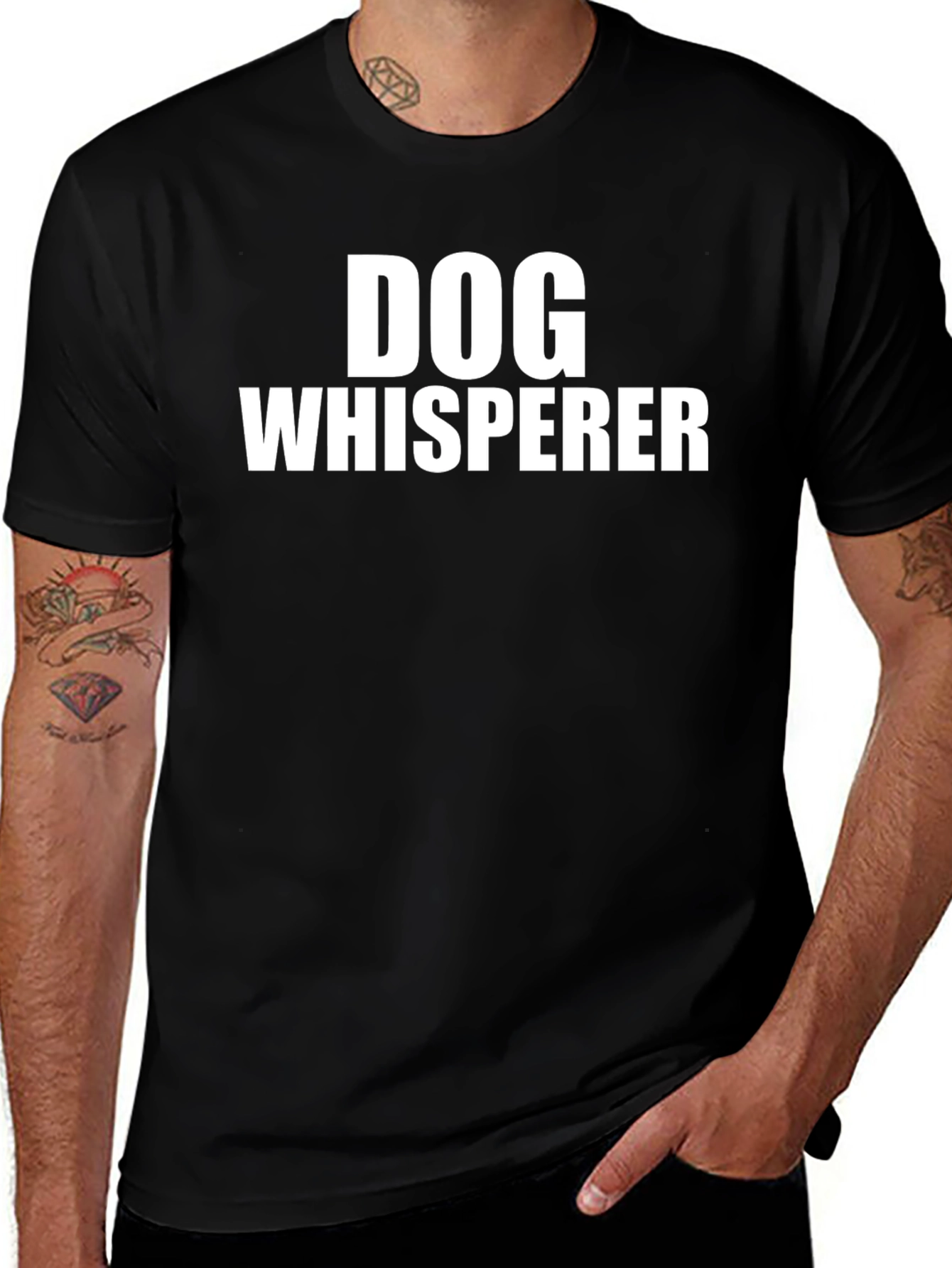Dog Whisperer Black Graphic T-Shirt