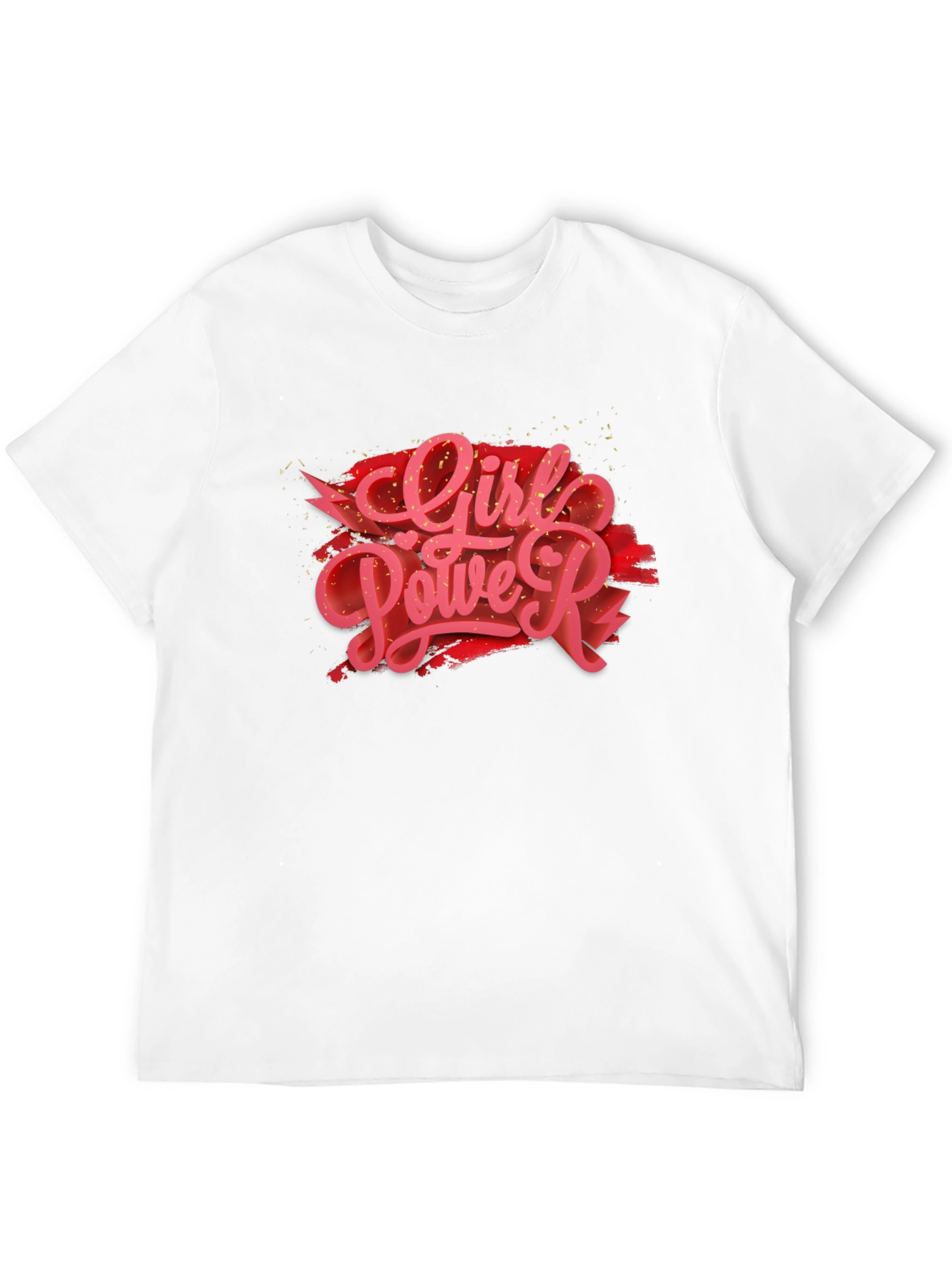 Girl Power Graphic Print Black T-Shirt