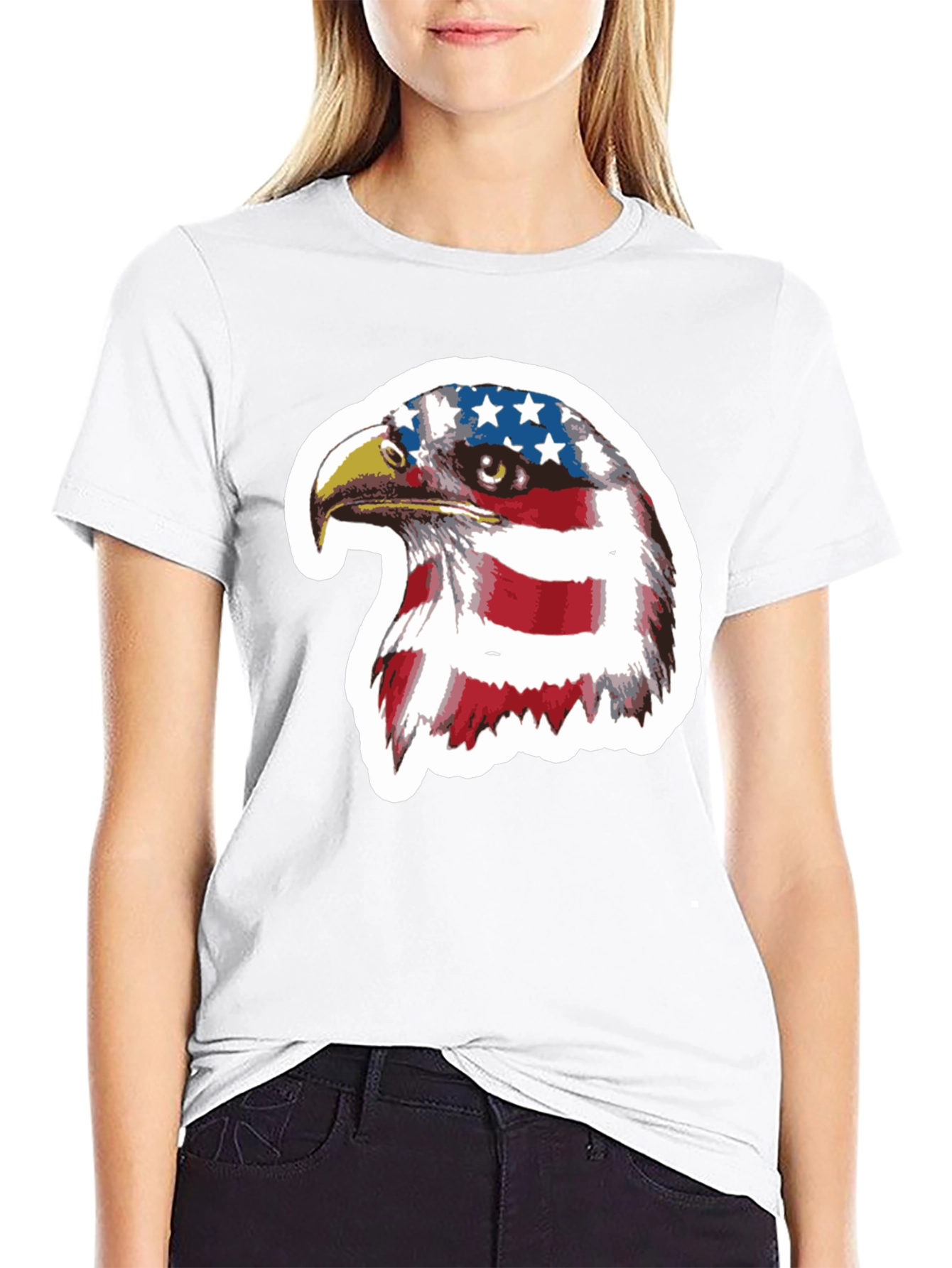 Patriotic Eagle Graphic Tee - USA Pride Shirt