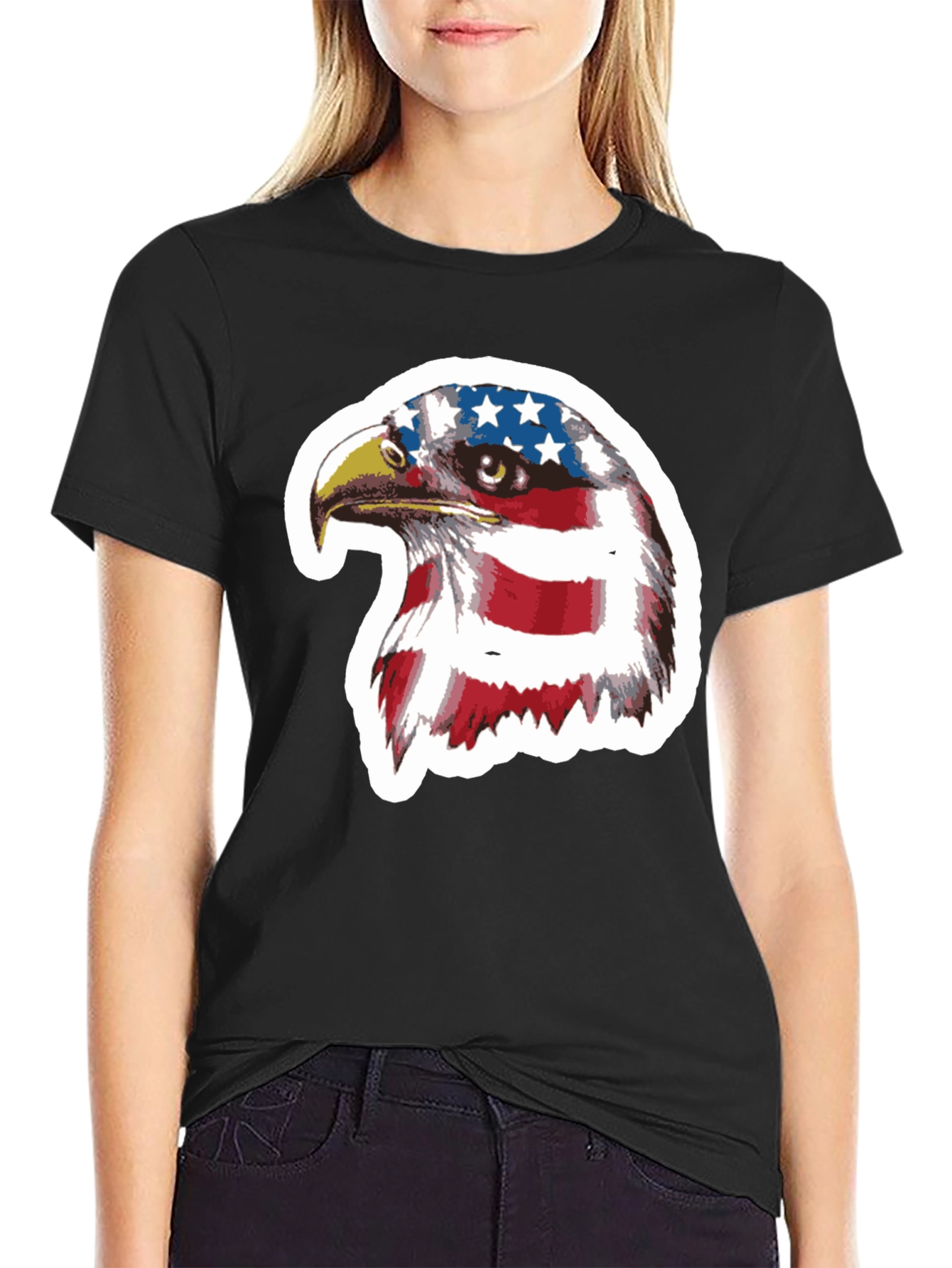 Patriotic Eagle Graphic Tee - USA Pride Shirt
