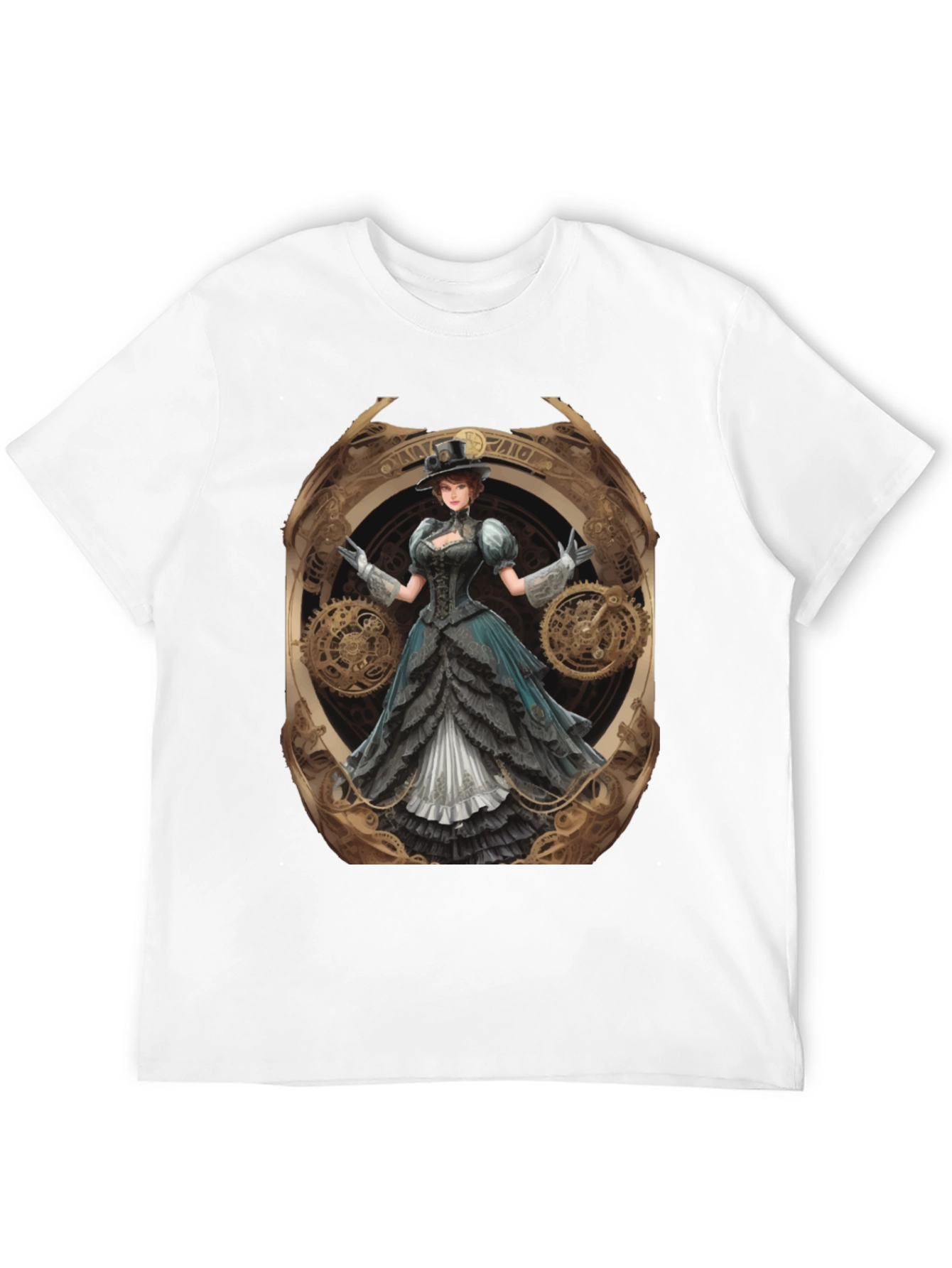 Steampunk Lady Graphic Tee - Unique Design