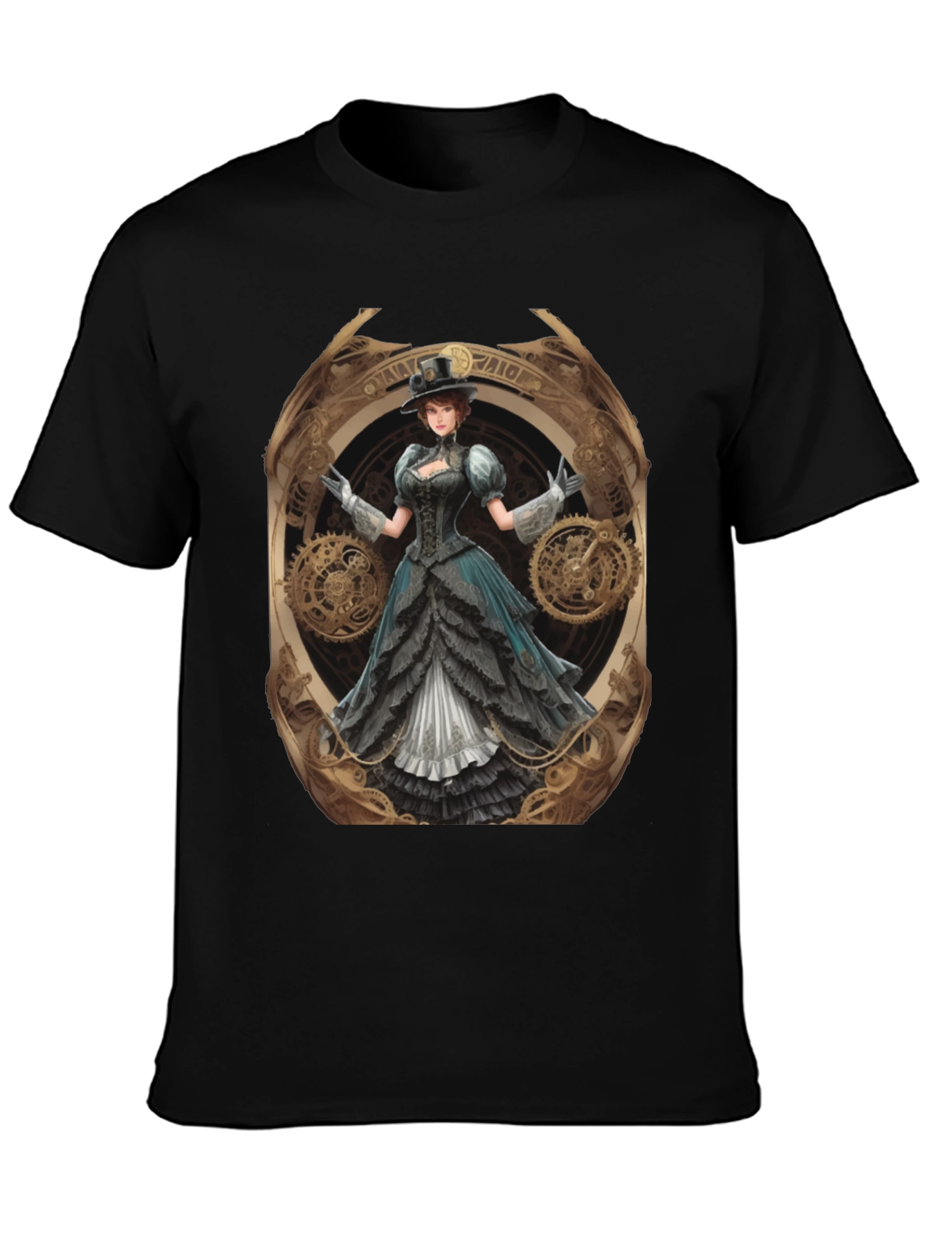 Steampunk Lady Graphic Tee - Unique Design