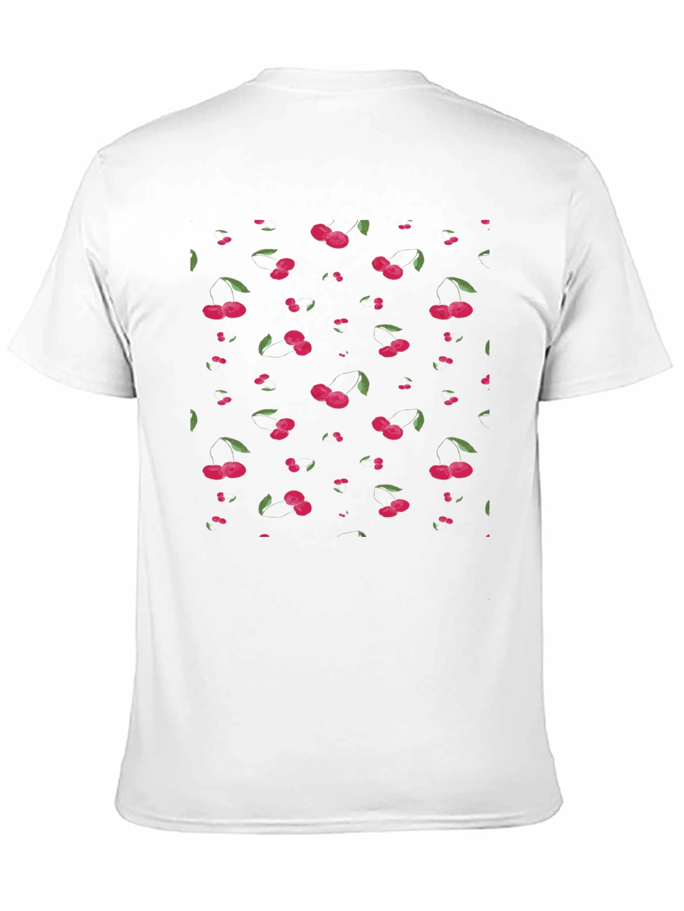 Cherry Print Black T-Shirt