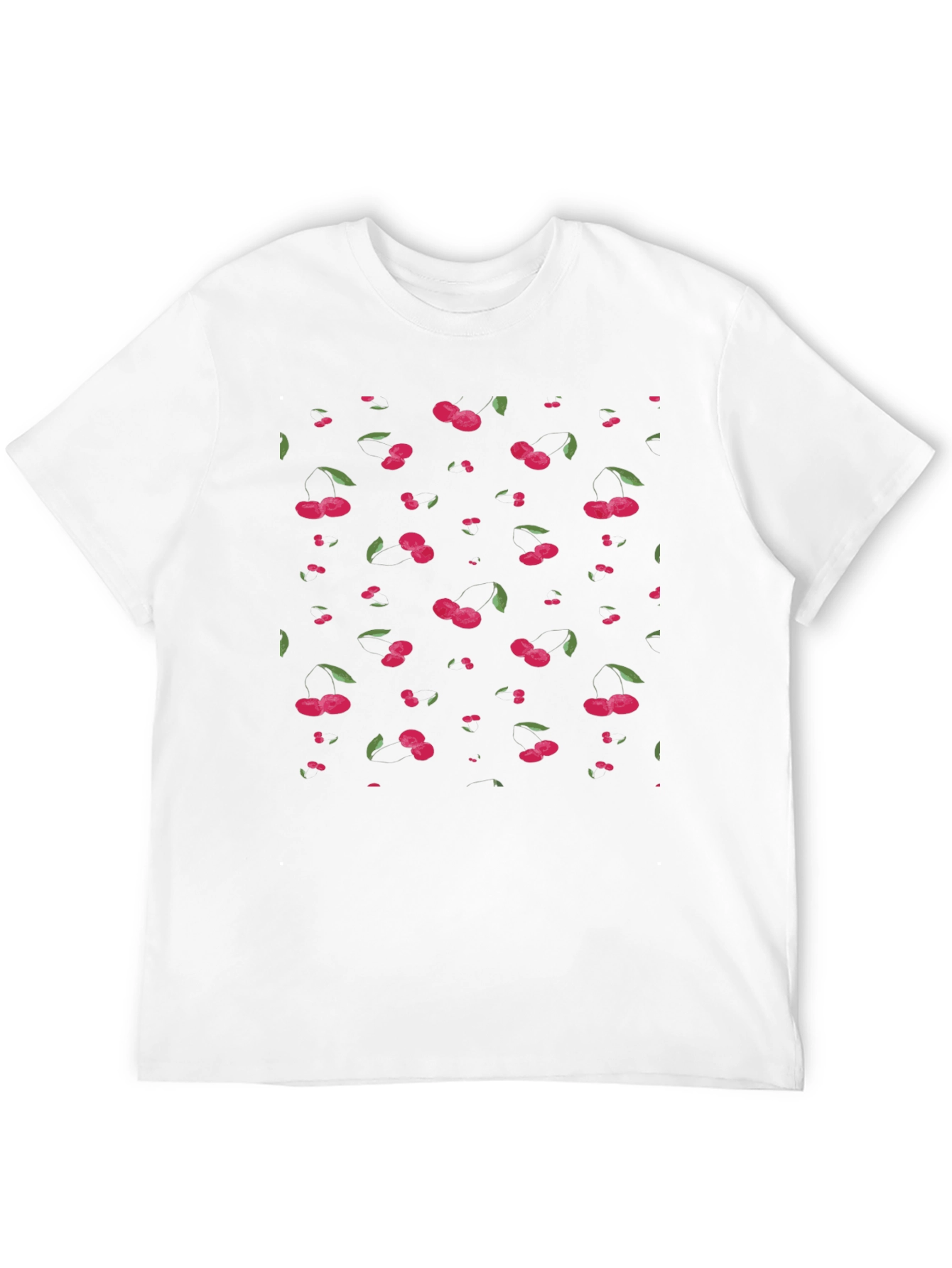 Cherry Print Black T-Shirt