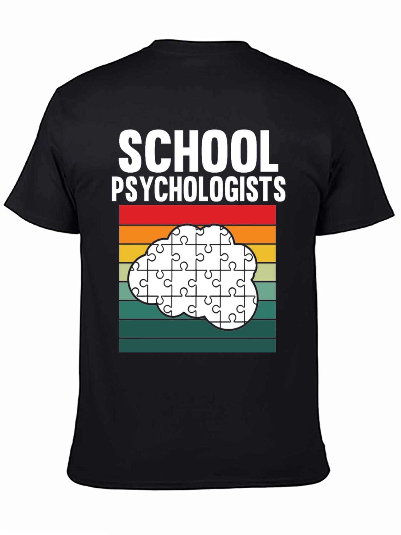 School Psychologist Puzzle Piece Cloud T-Shirt
