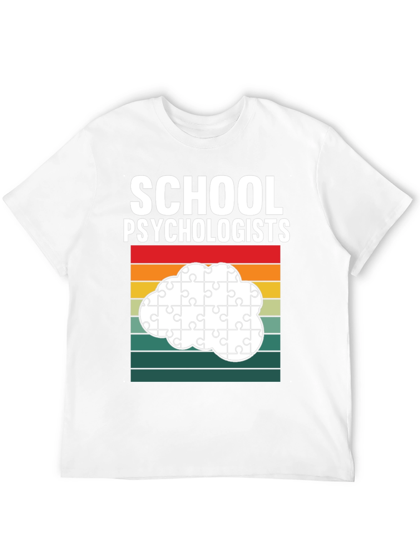 School Psychologist Puzzle Piece Cloud T-Shirt