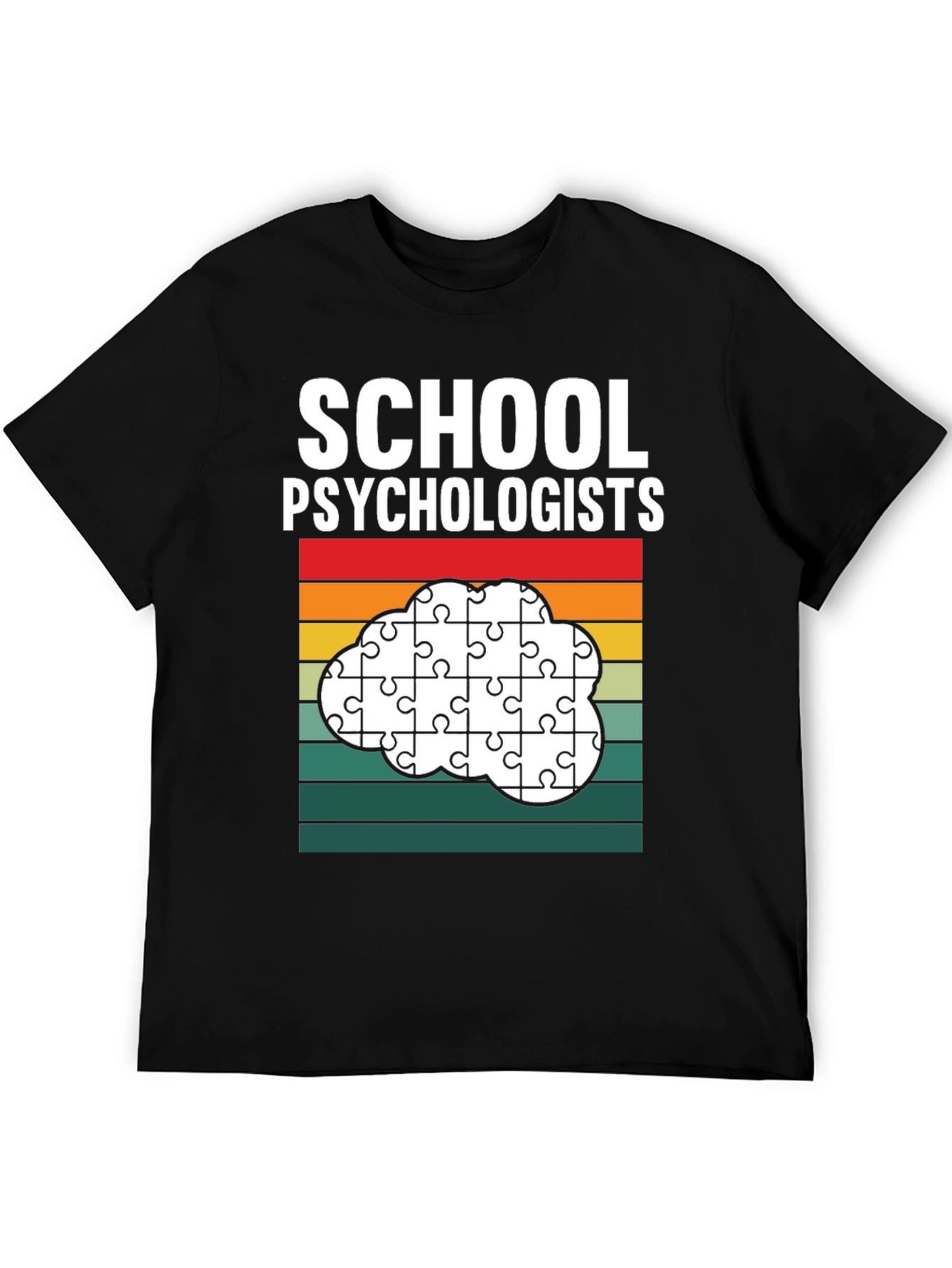 School Psychologist Puzzle Piece Cloud T-Shirt
