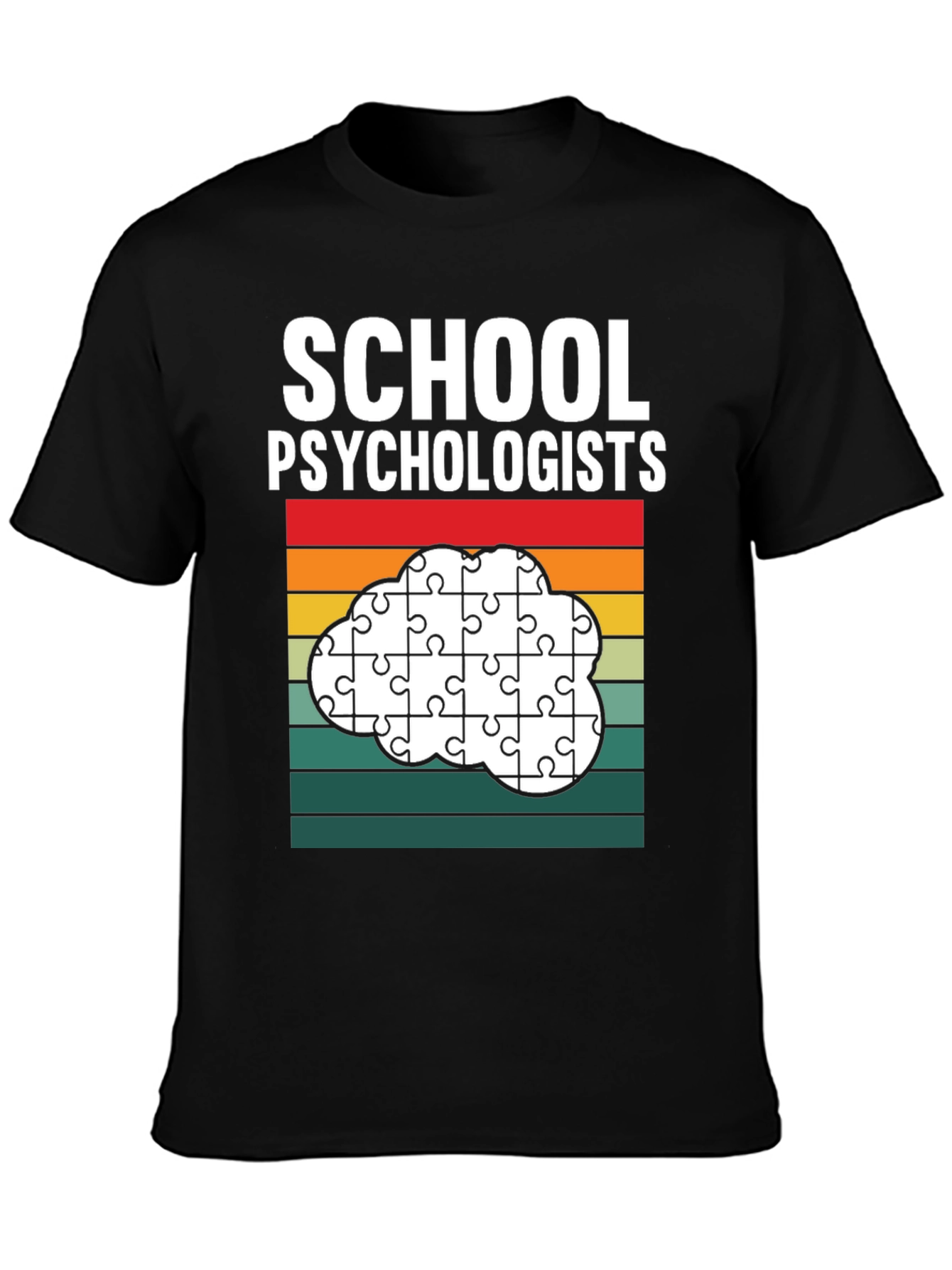School Psychologist Puzzle Piece Cloud T-Shirt