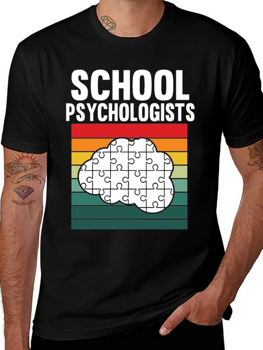 School Psychologist Puzzle Piece Cloud T-Shirt