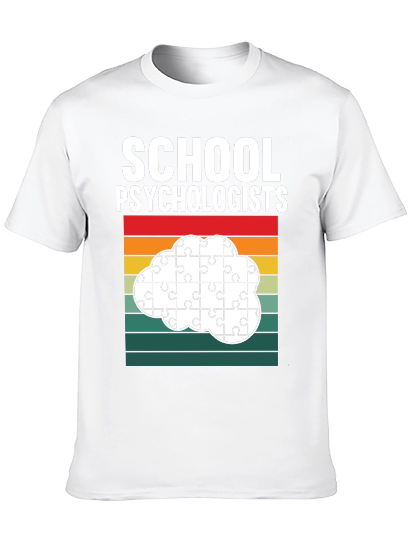 School Psychologist Puzzle Piece Cloud T-Shirt