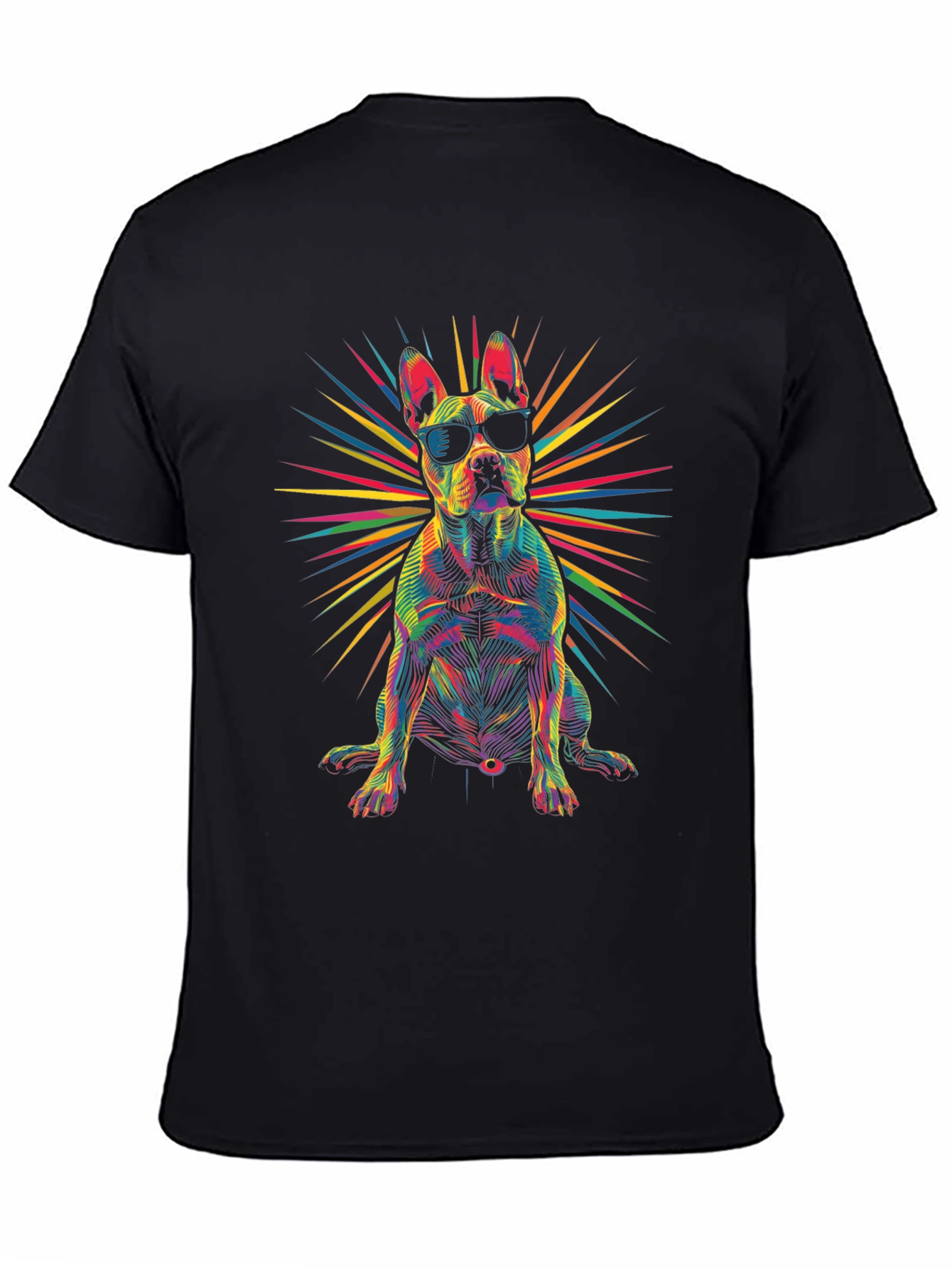 Cool Dog Graphic Tee - Mens Black T-Shirt