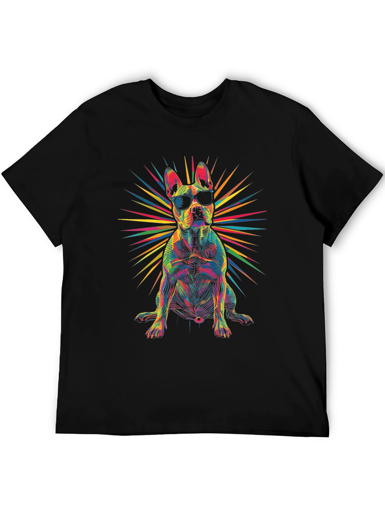 Cool Dog Graphic Tee - Mens Black T-Shirt