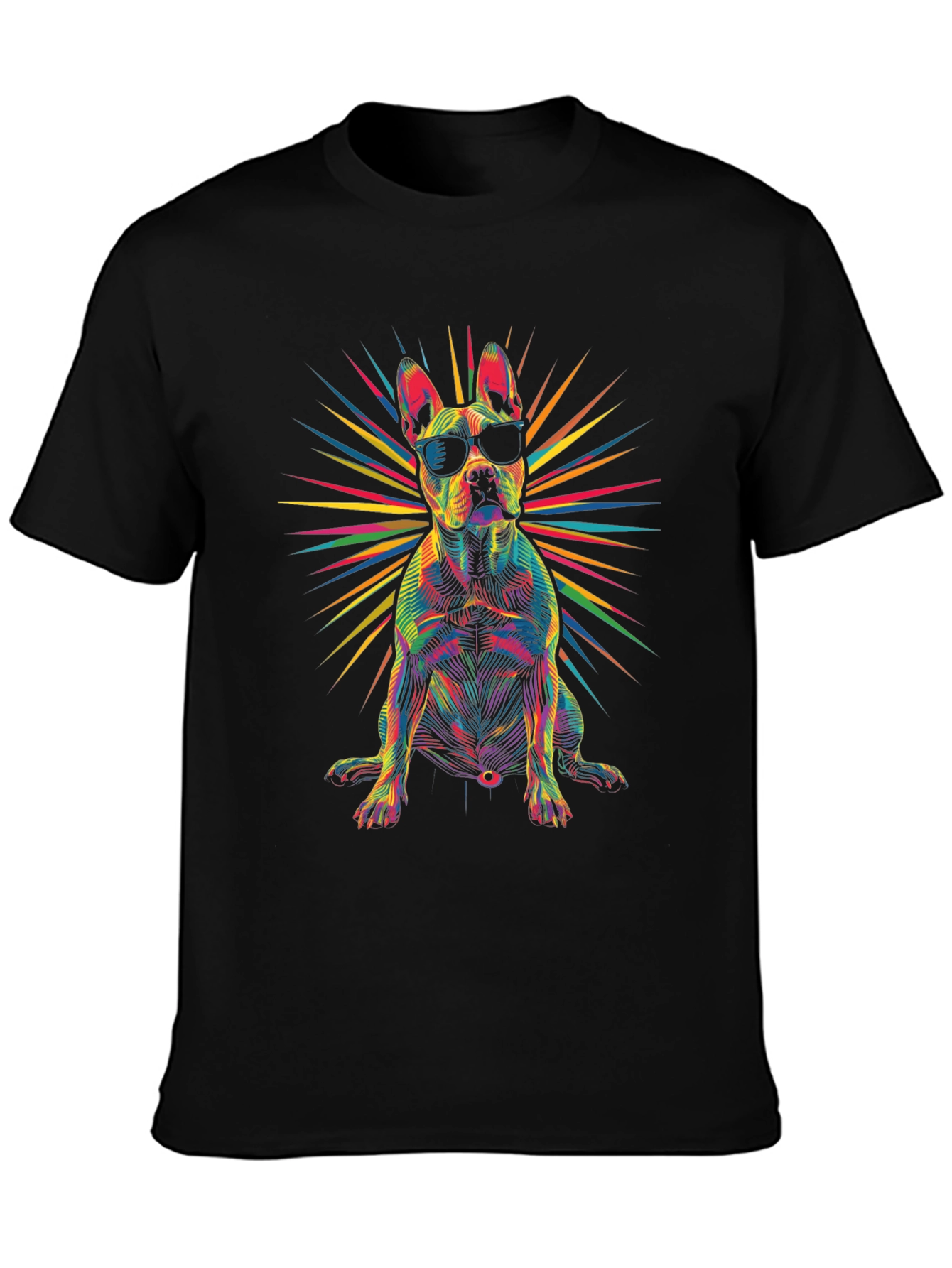 Cool Dog Graphic Tee - Mens Black T-Shirt