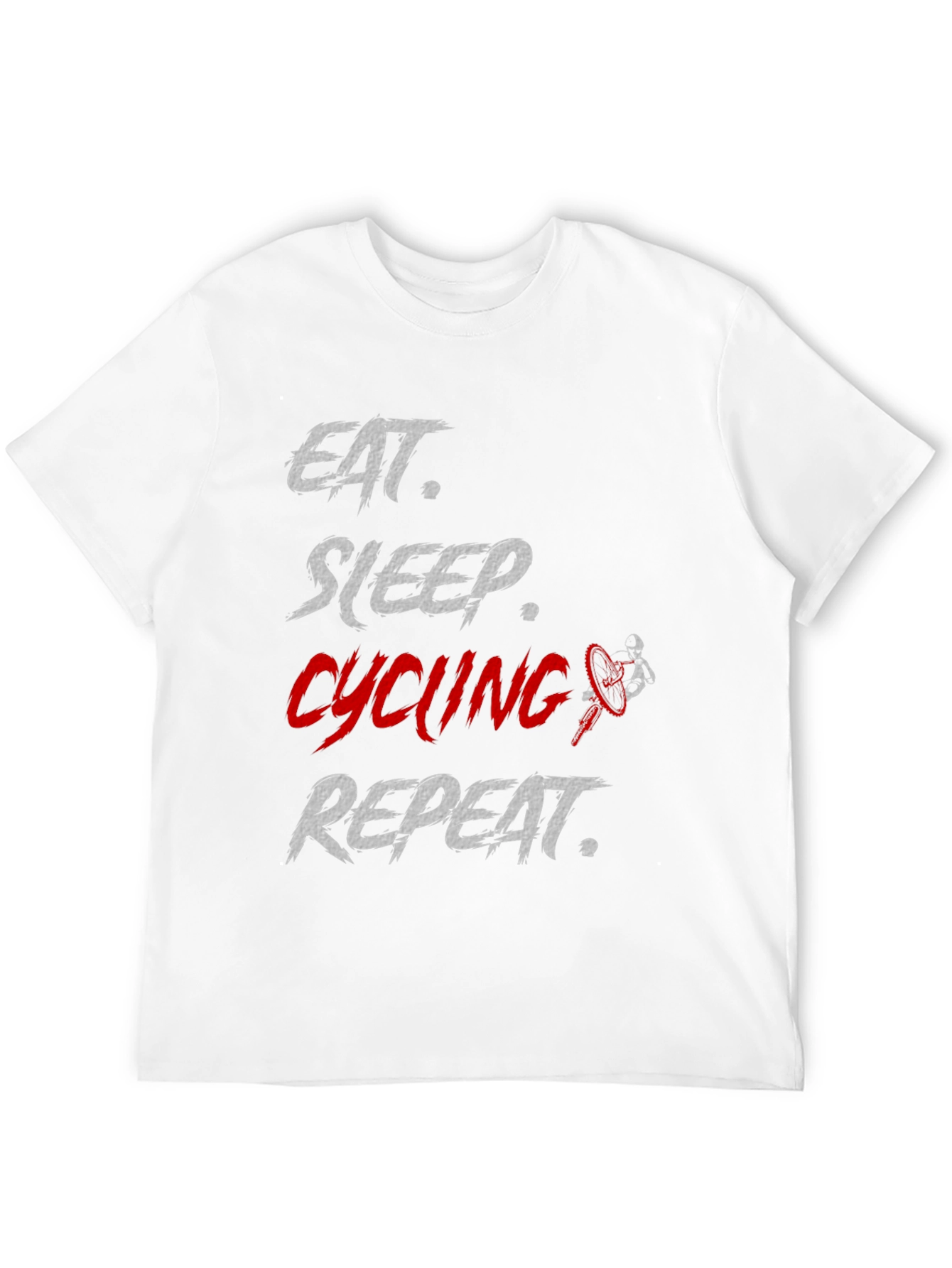 Eat Sleep Cycling Repeat Black T-Shirt