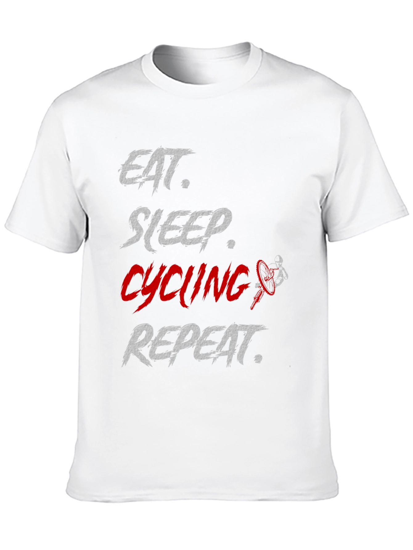 Eat Sleep Cycling Repeat Black T-Shirt