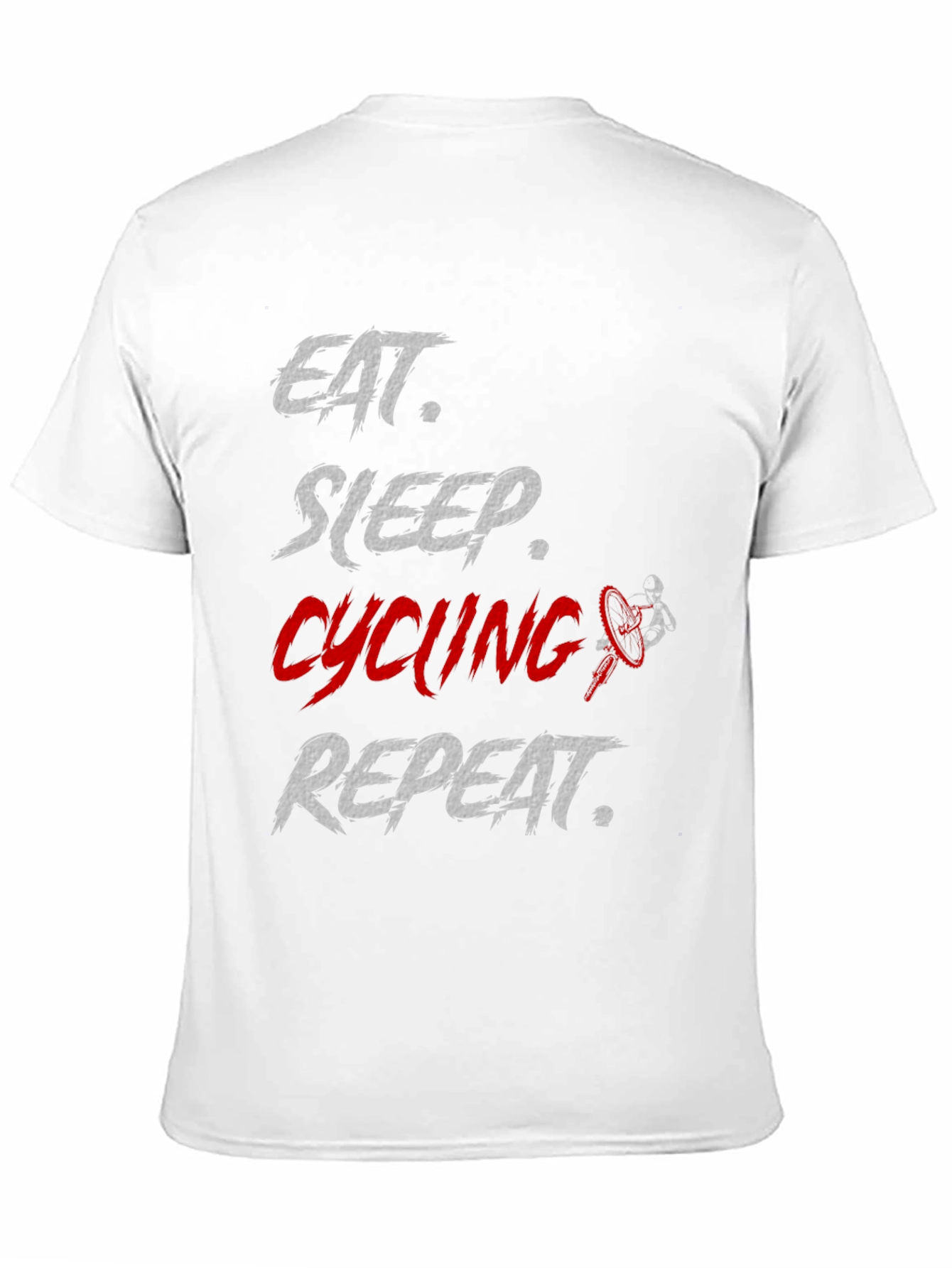 Eat Sleep Cycling Repeat Black T-Shirt