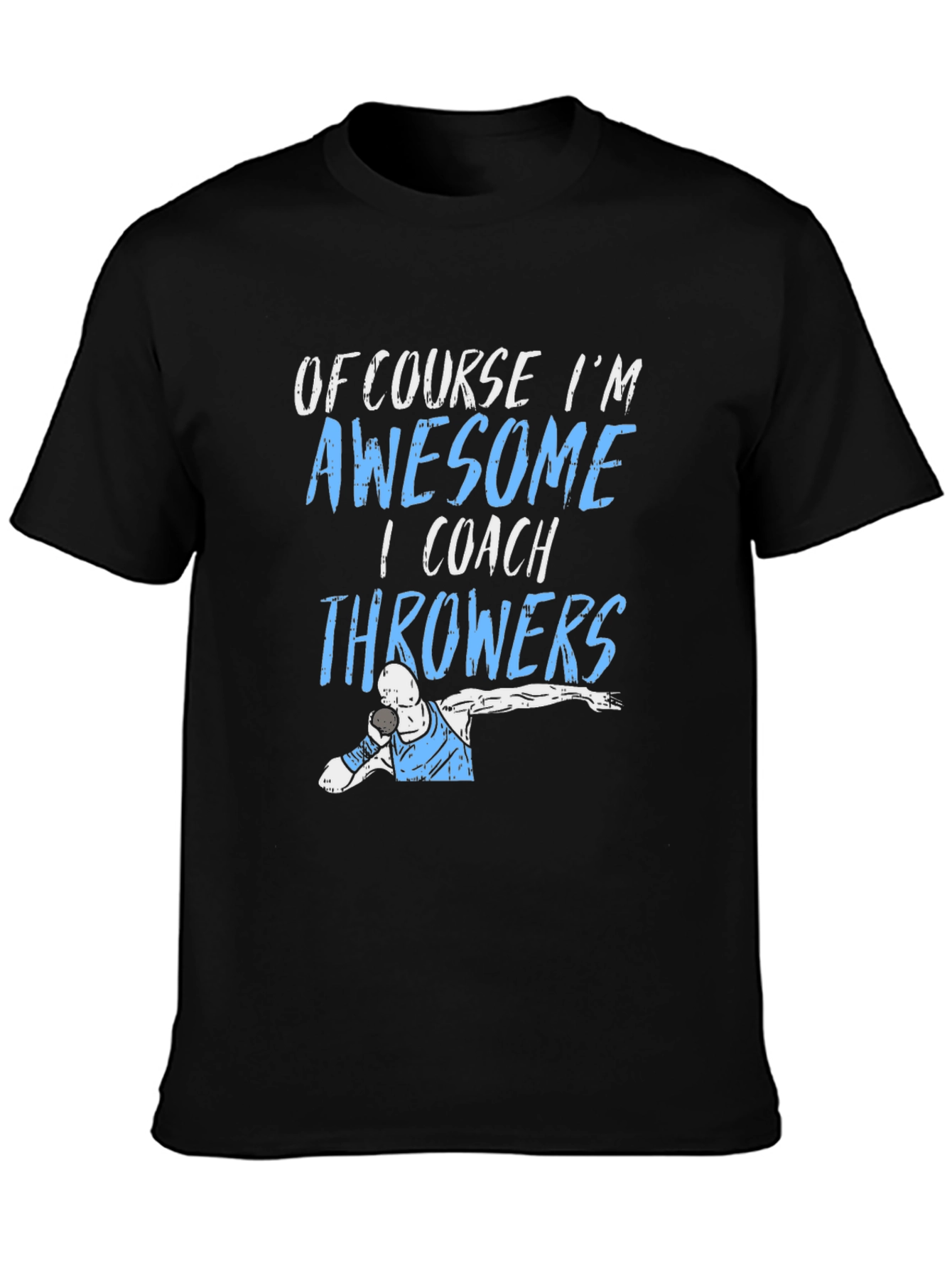 Awesome Throwers Coach Black Graphic T-Shirt