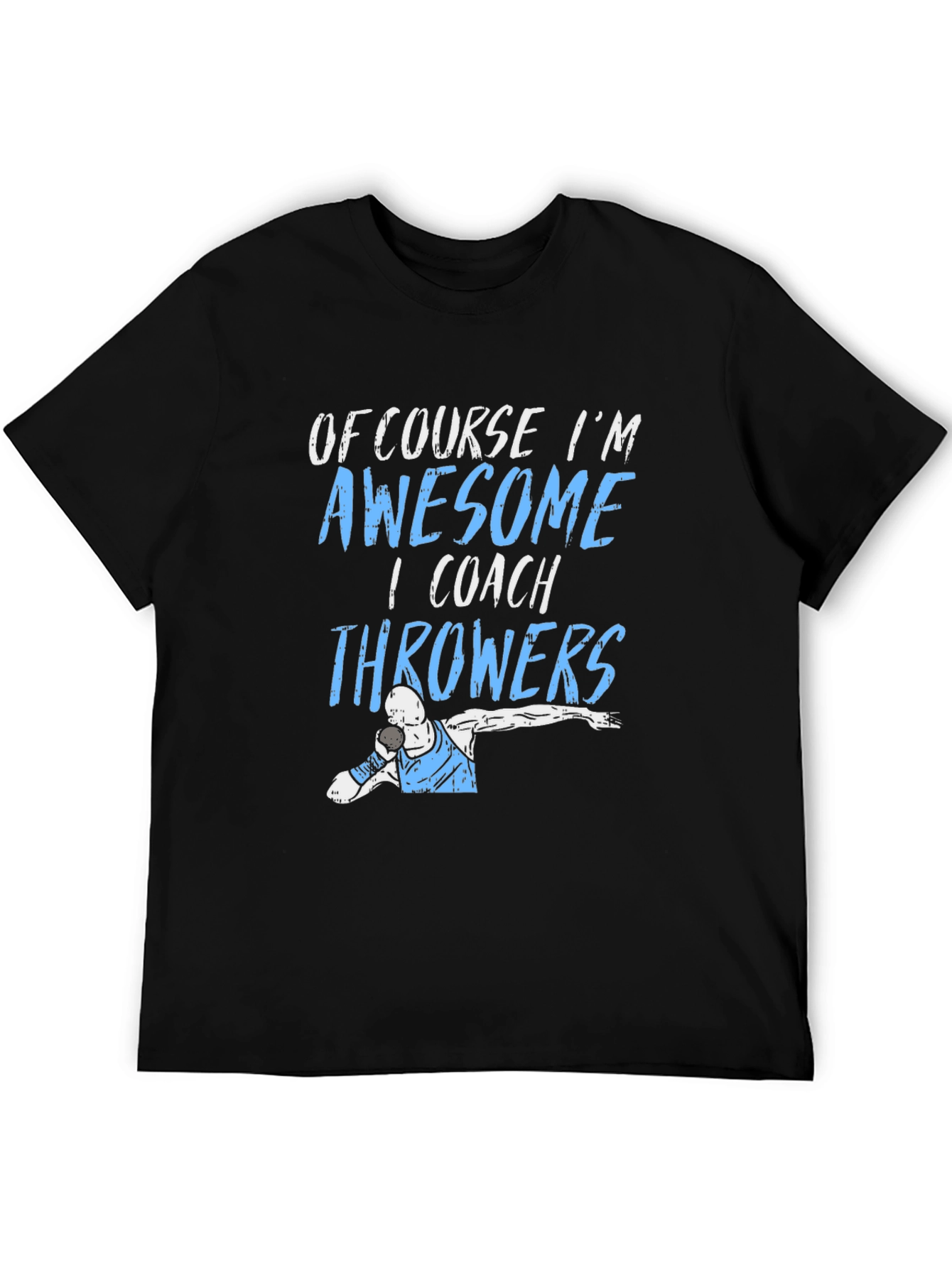 Awesome Throwers Coach Black Graphic T-Shirt