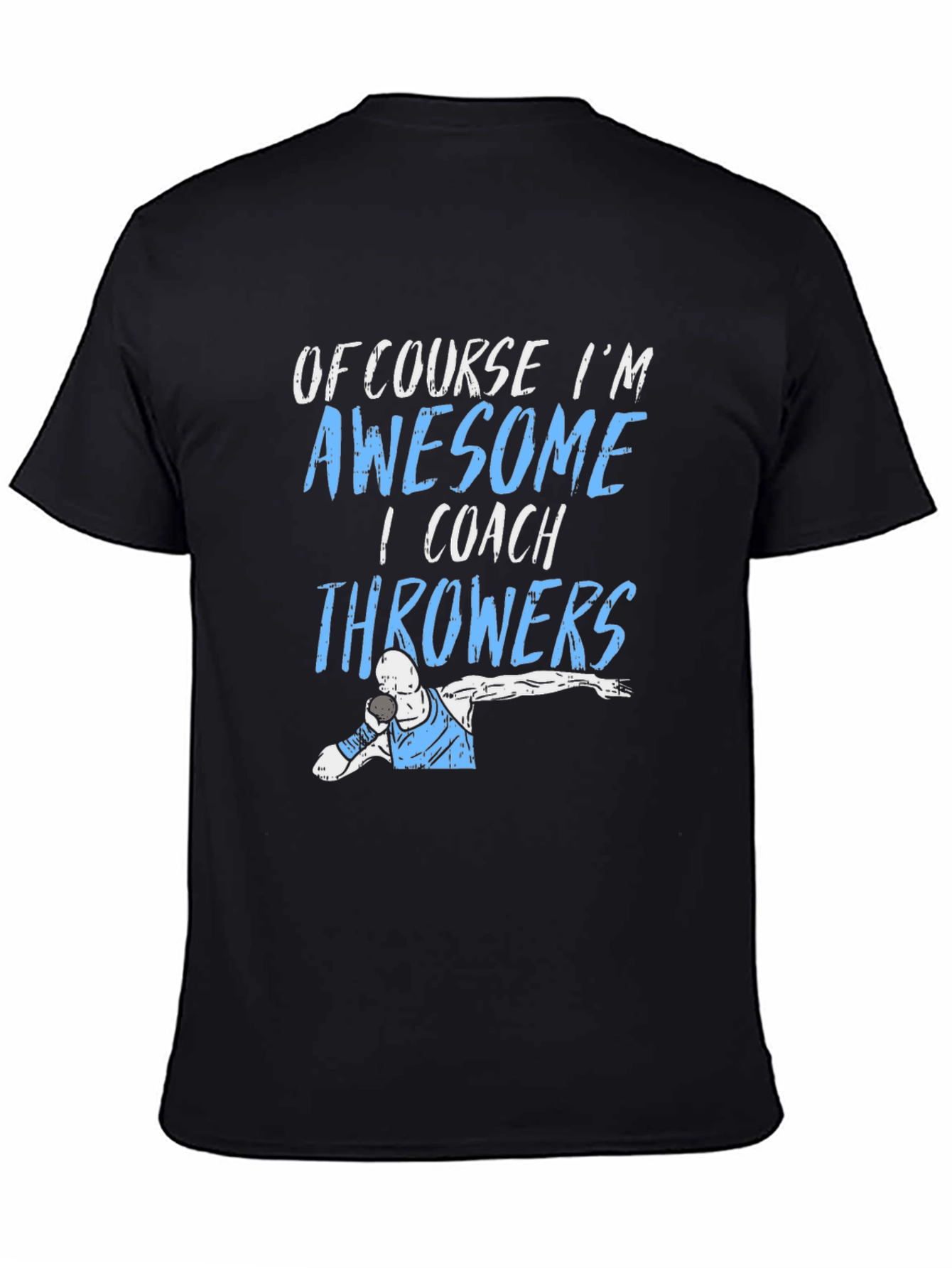 Awesome Throwers Coach Black Graphic T-Shirt
