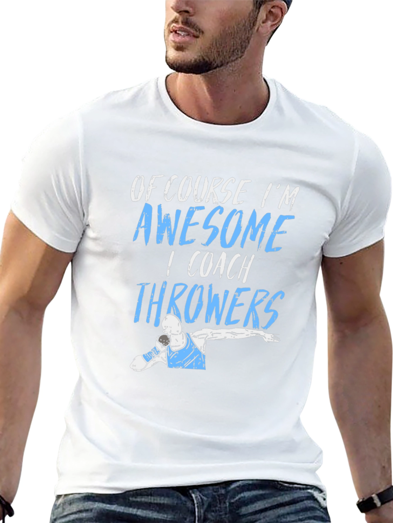 Awesome Throwers Coach Black Graphic T-Shirt