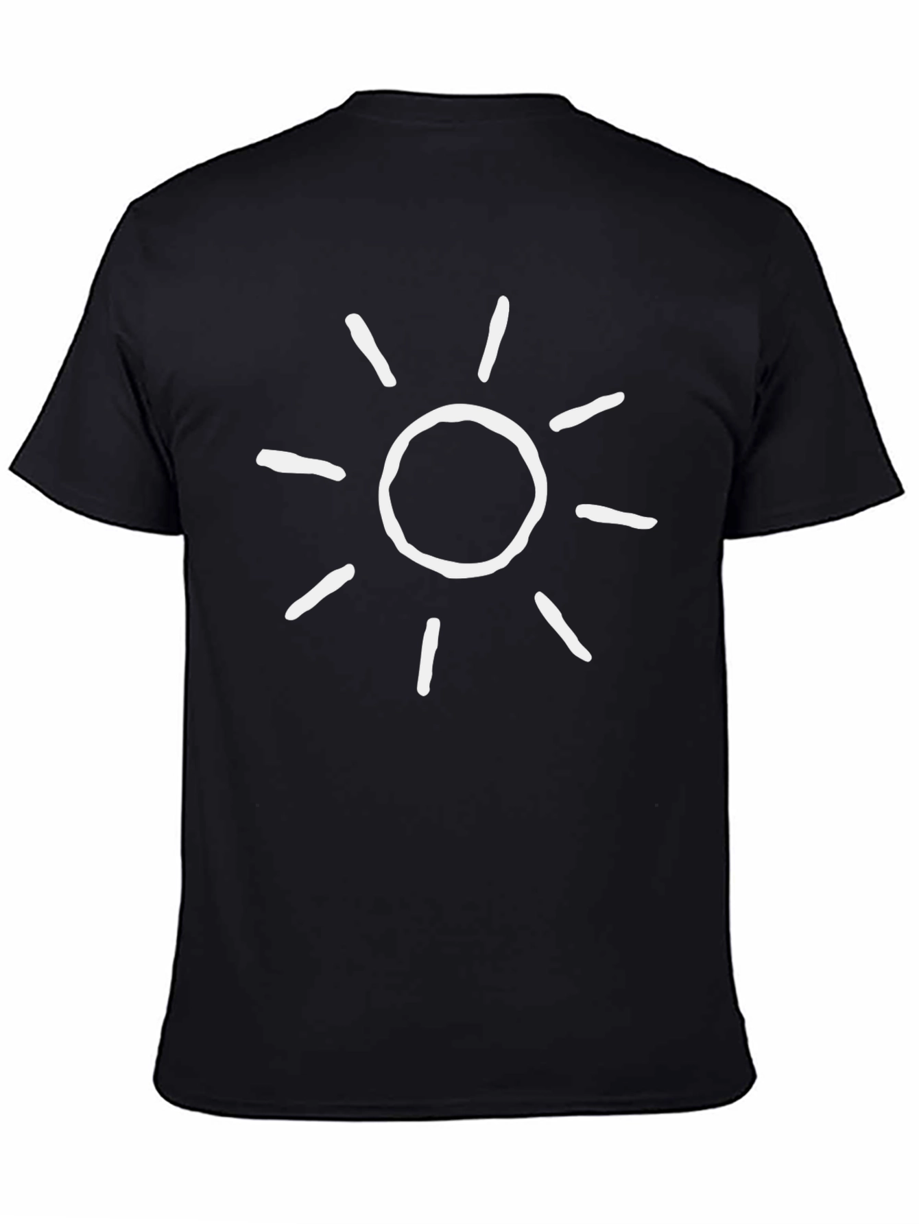 Sun Graphic Tee - Black Cotton Casual Shirt