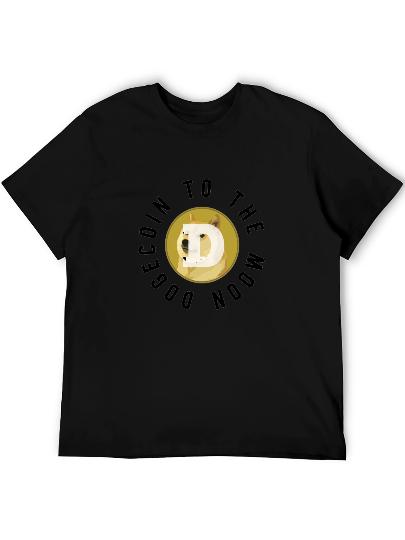 DogeCoin To The Moon Black T-Shirt