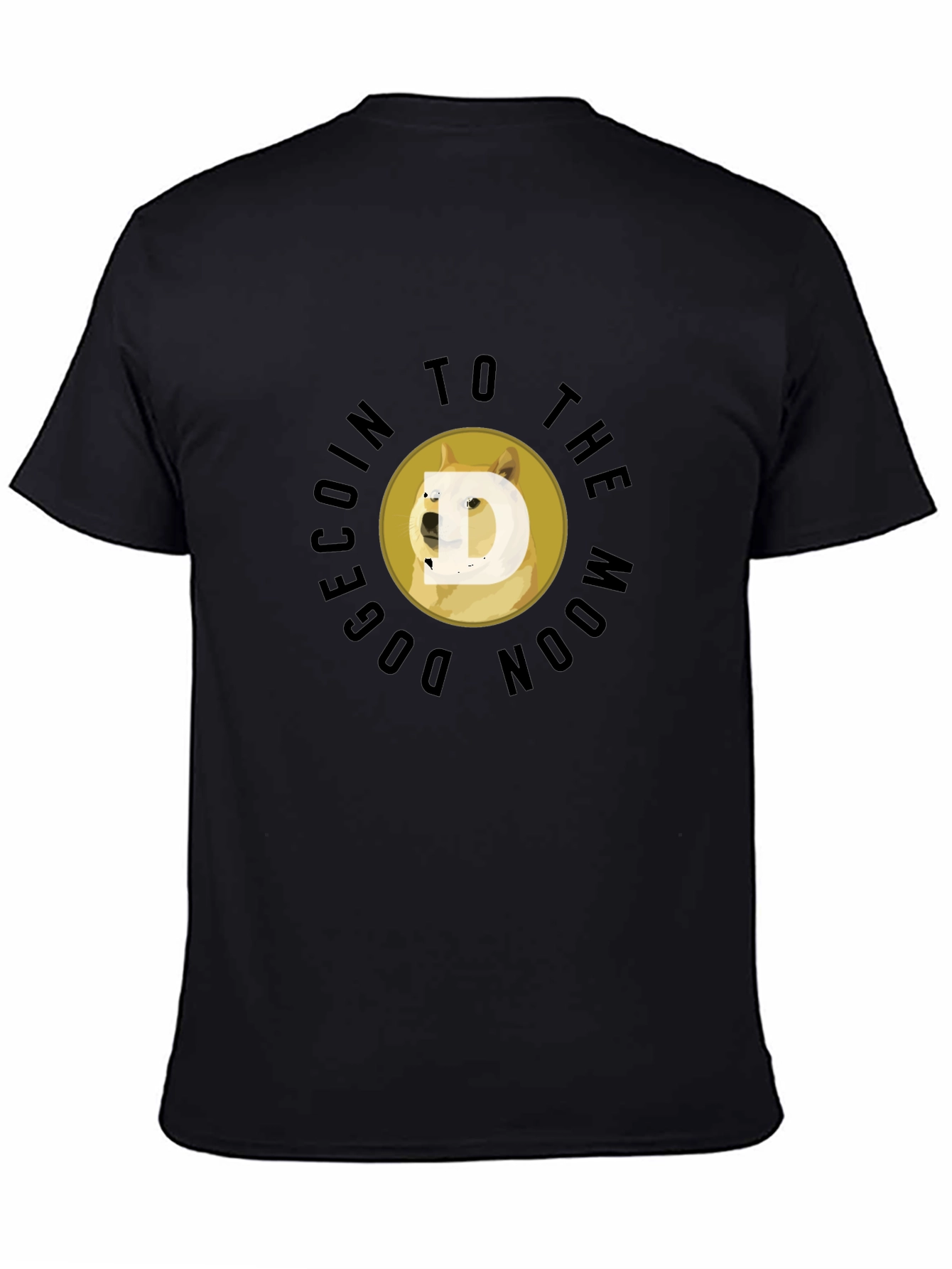 DogeCoin To The Moon Black T-Shirt